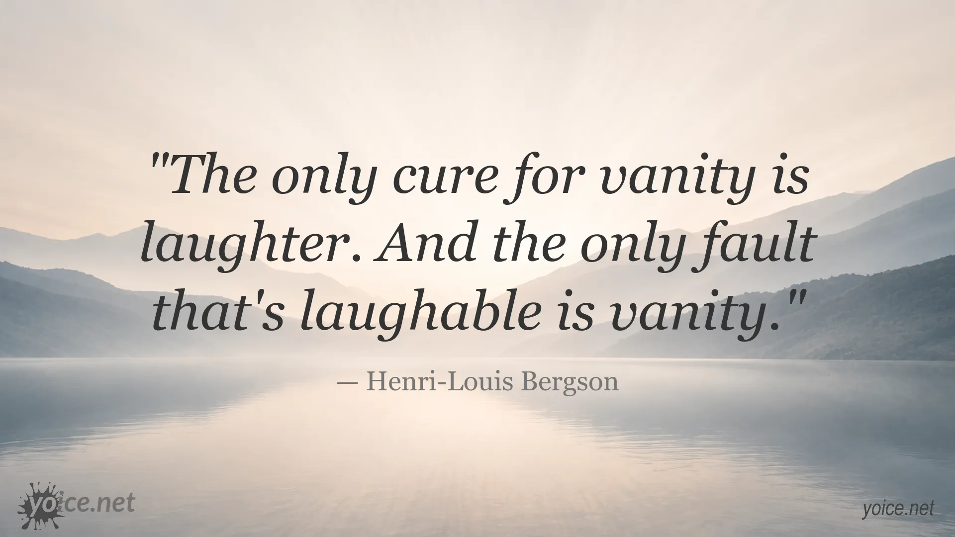 Quote by Henri-Louis Bergson about vanity and laughter
