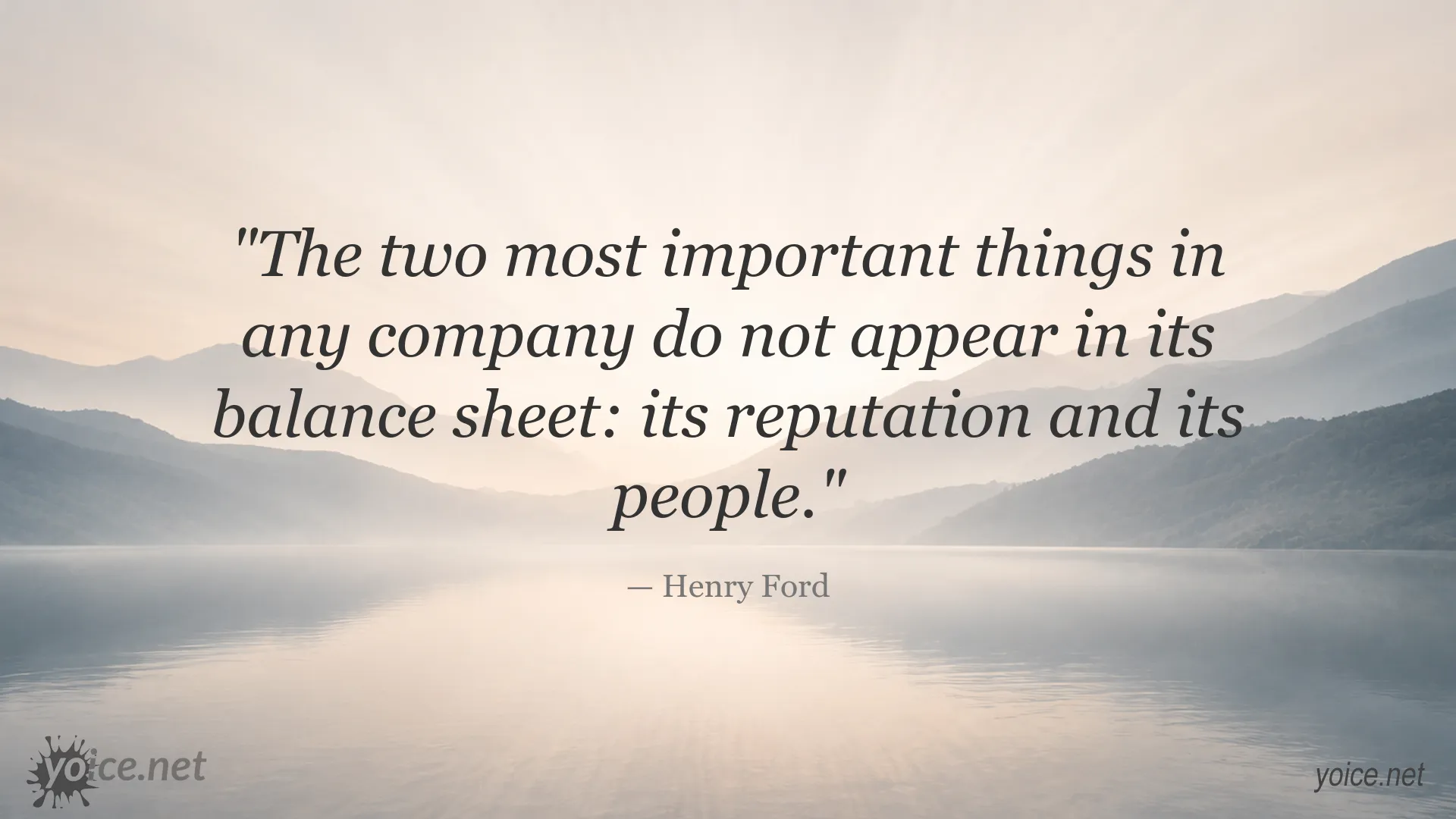 Henry Ford quote image about the importance of reputation and people in a company
