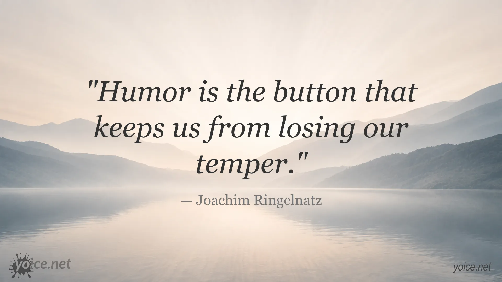 Inspirational quote about humor by Joachim Ringelnatz
