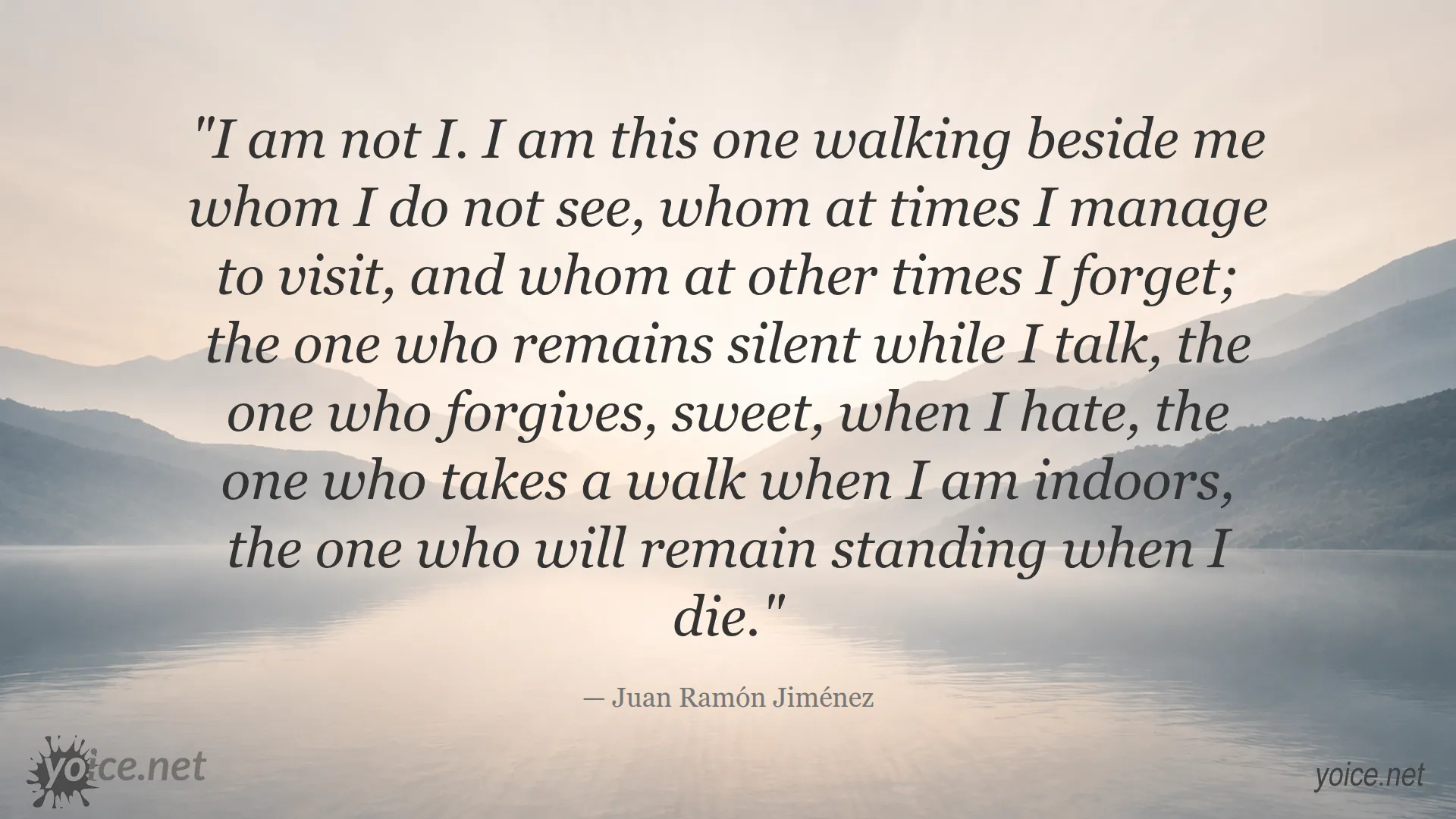 I Am Not I quote image by Juan Ramón Jiménez