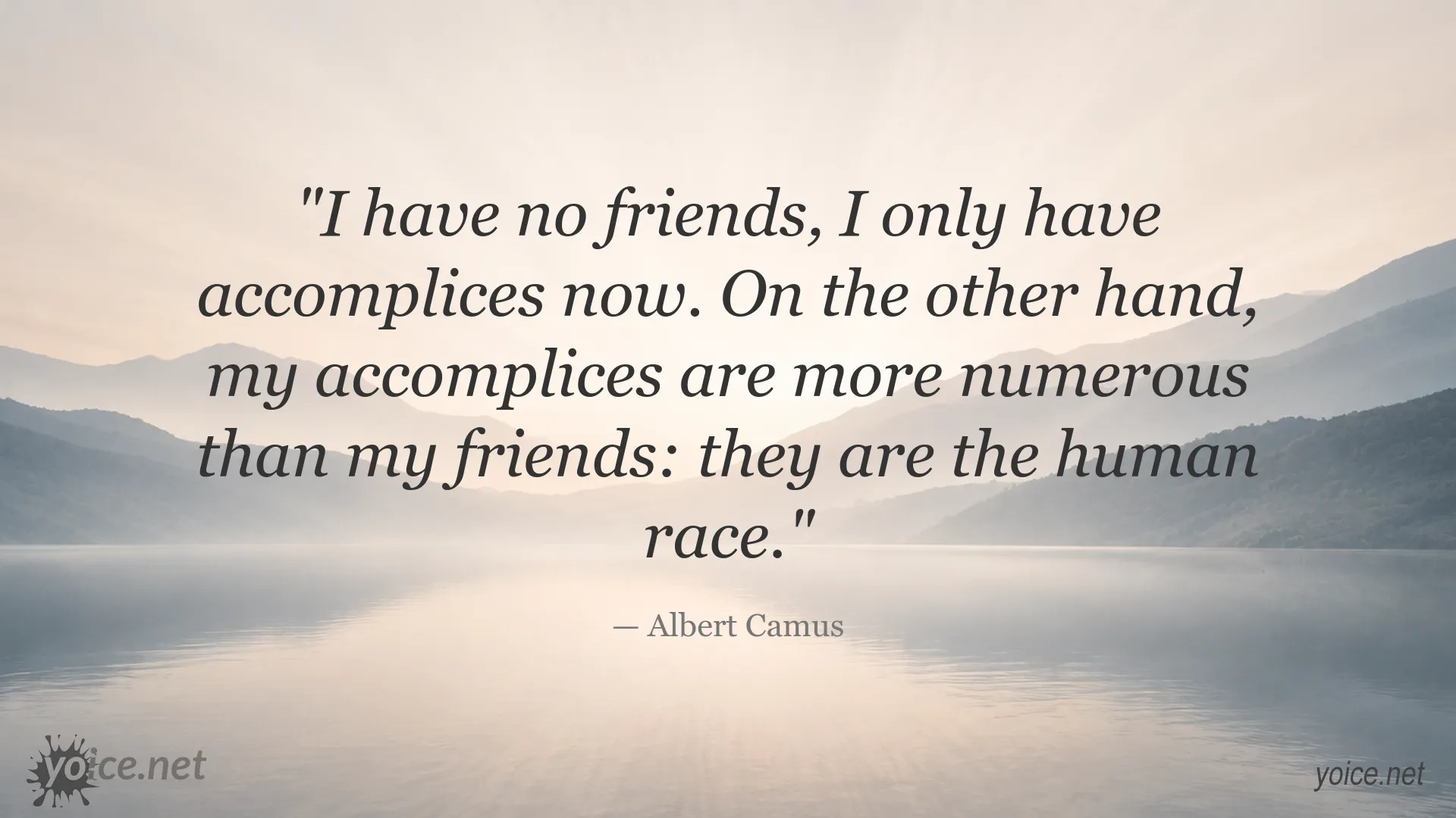 Inspirational quote image featuring Albert Camus