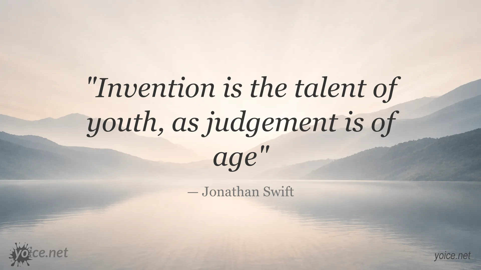Invention and judgement quote image attributed to Jonathan Swift