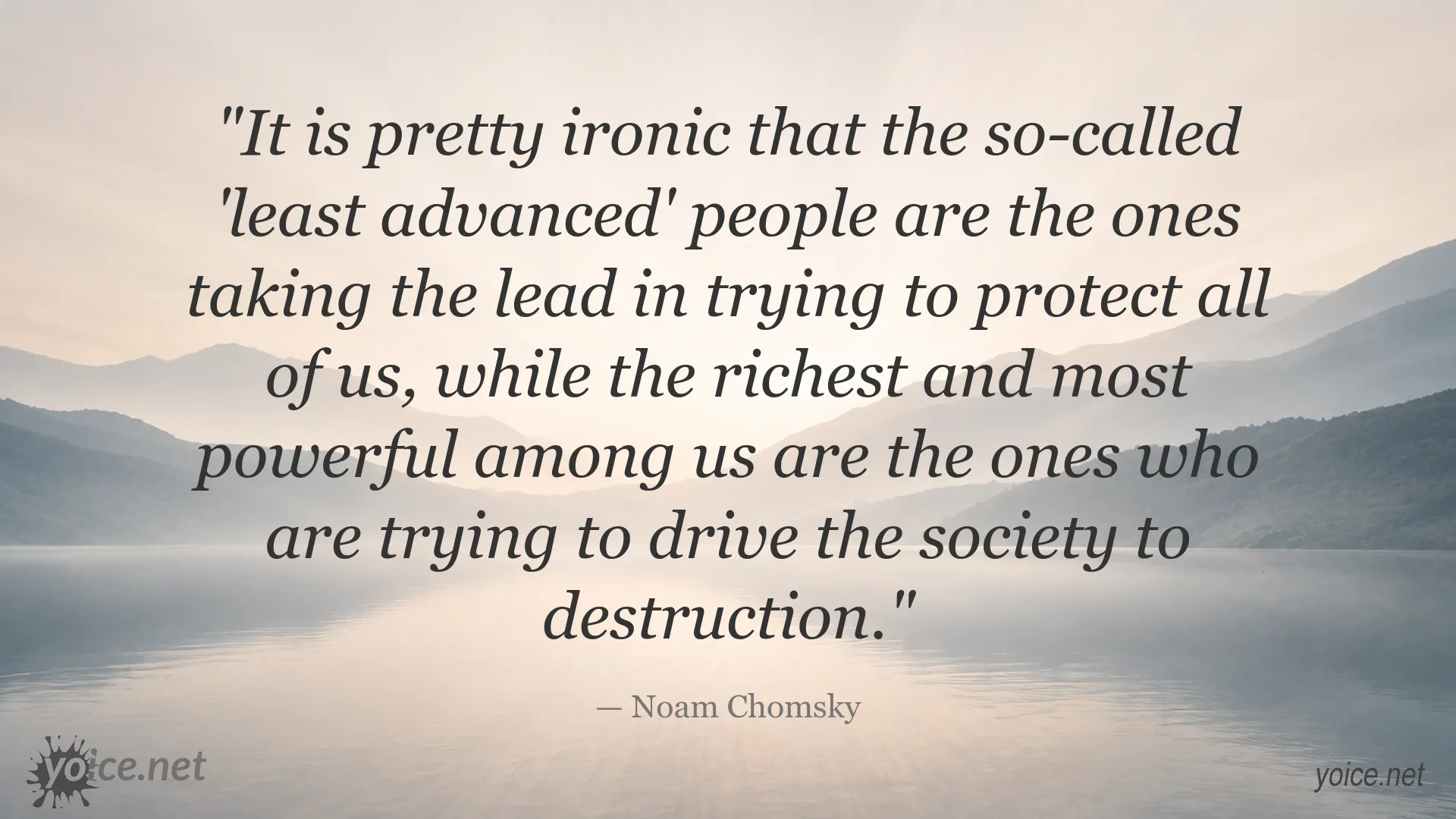 Noam Chomsky quote about irony and social responsibility