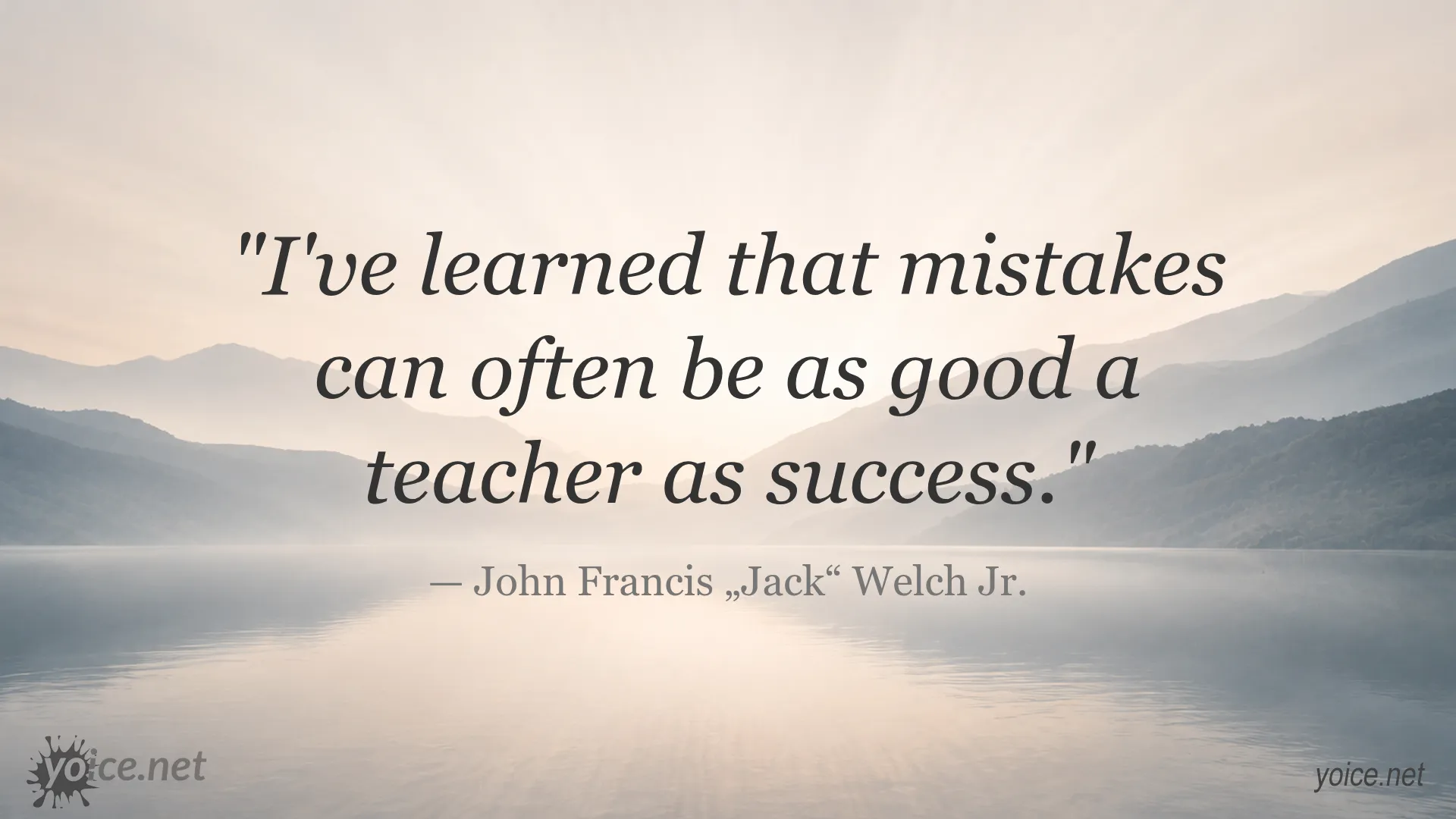 Quote by Jack Welch about learning from mistakes and success
