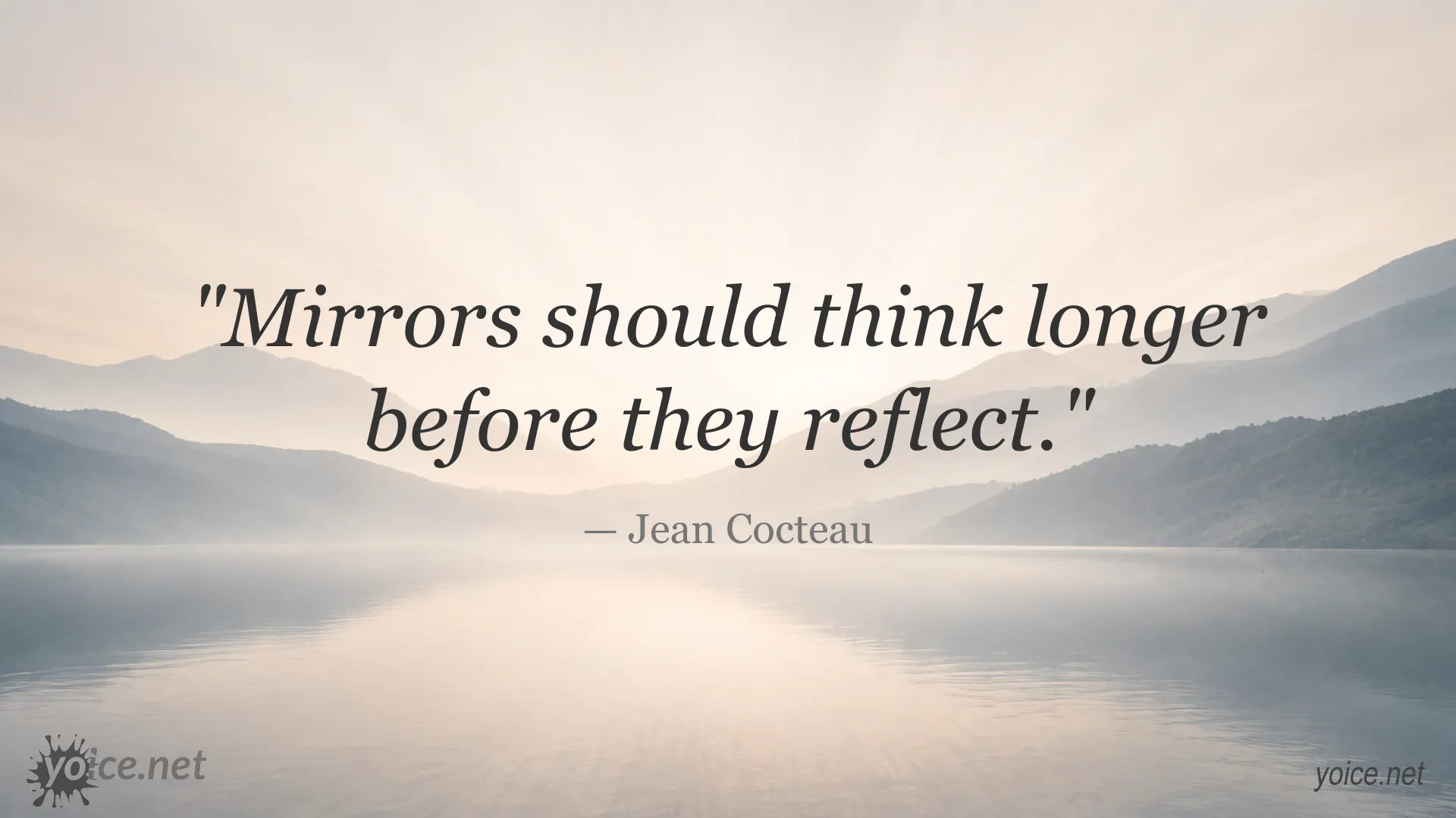 Inspirational quote image featuring Jean Cocteau