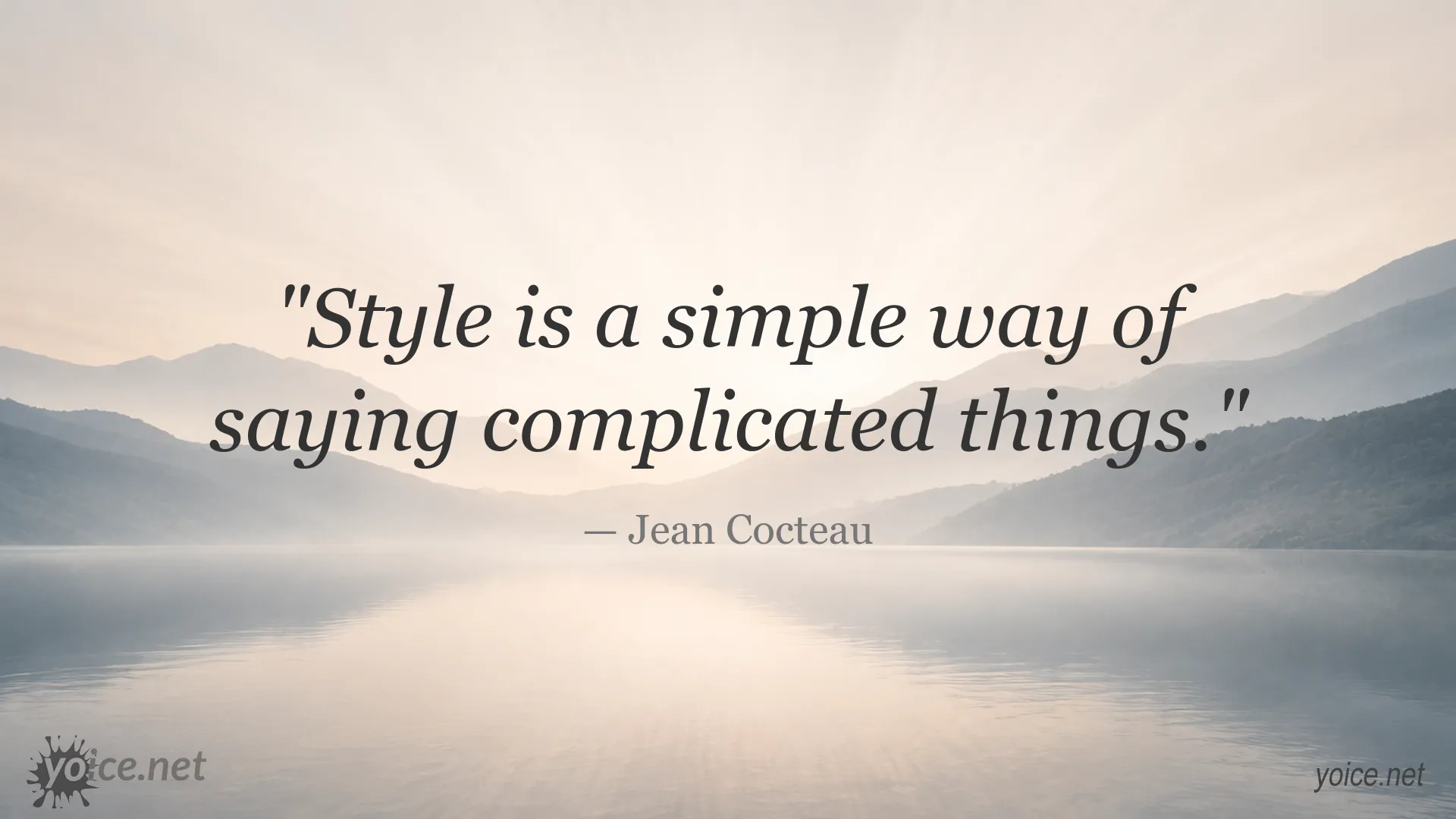 Inspirational quote image featuring Jean Cocteau