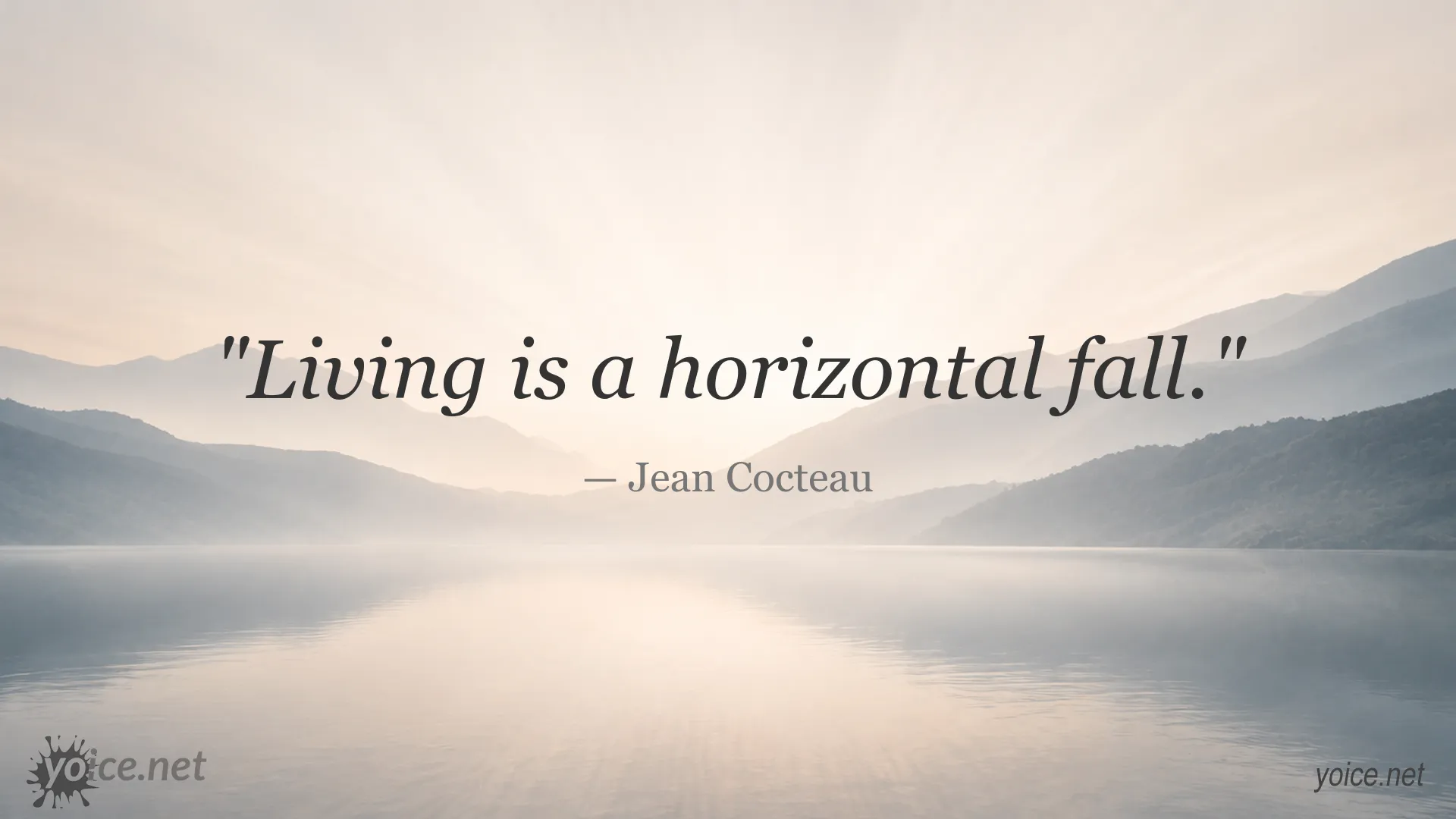 Inspirational quote image featuring Jean Cocteau