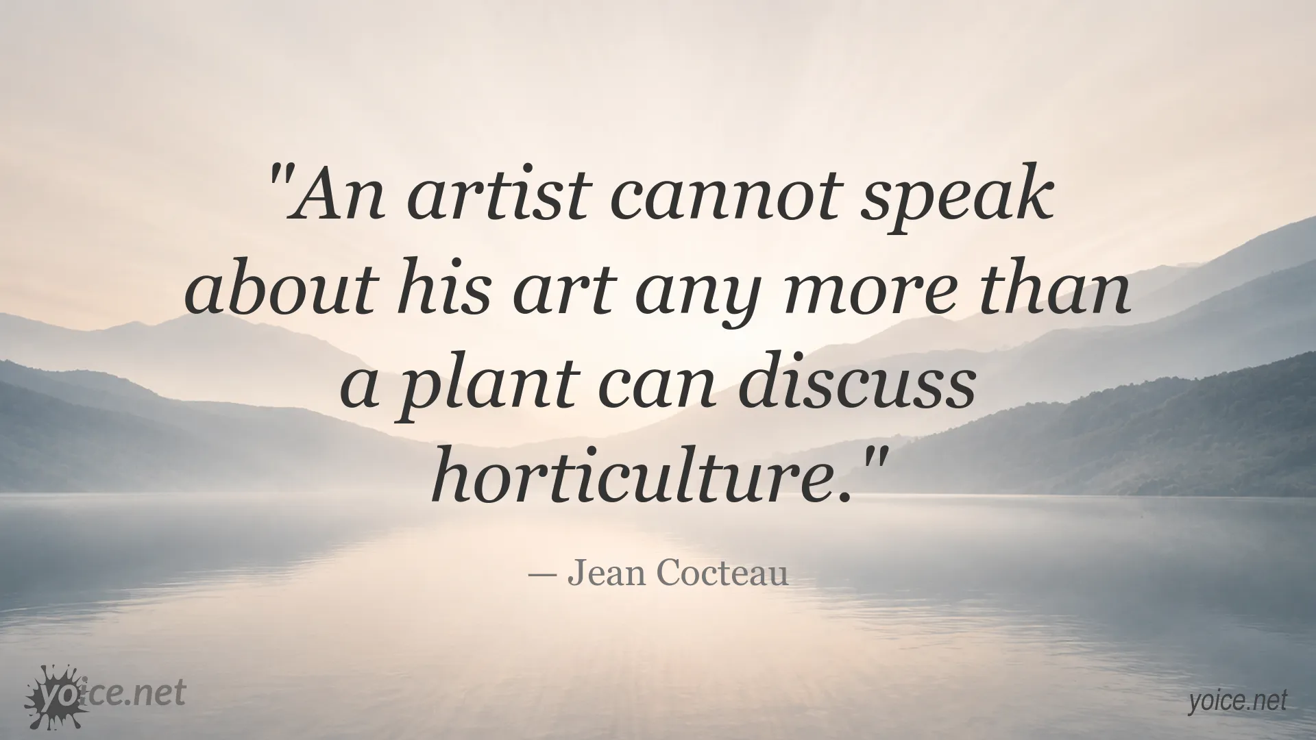 Inspirational quote image featuring Jean Cocteau