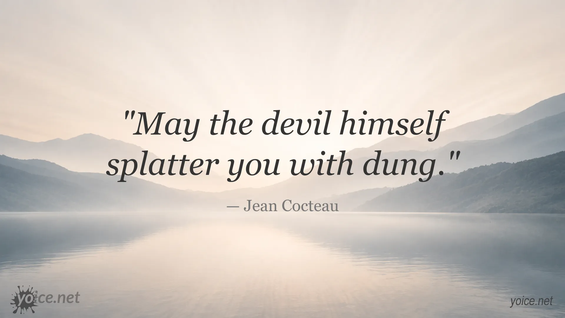 Inspirational quote image featuring Jean Cocteau's words