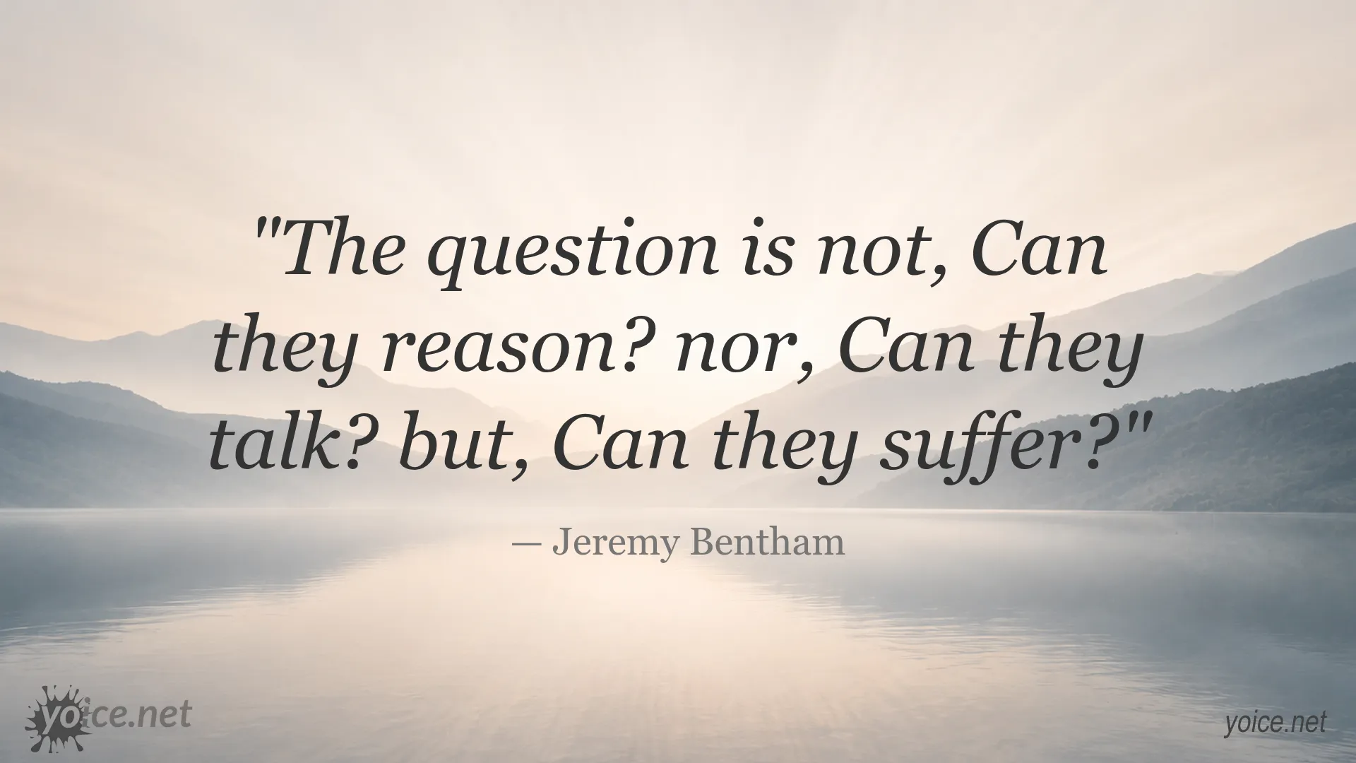 A quote by Jeremy Bentham about the ability to suffer