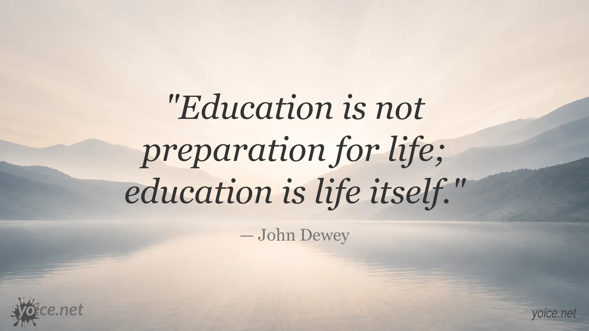 Inspirational education quote by John Dewey
