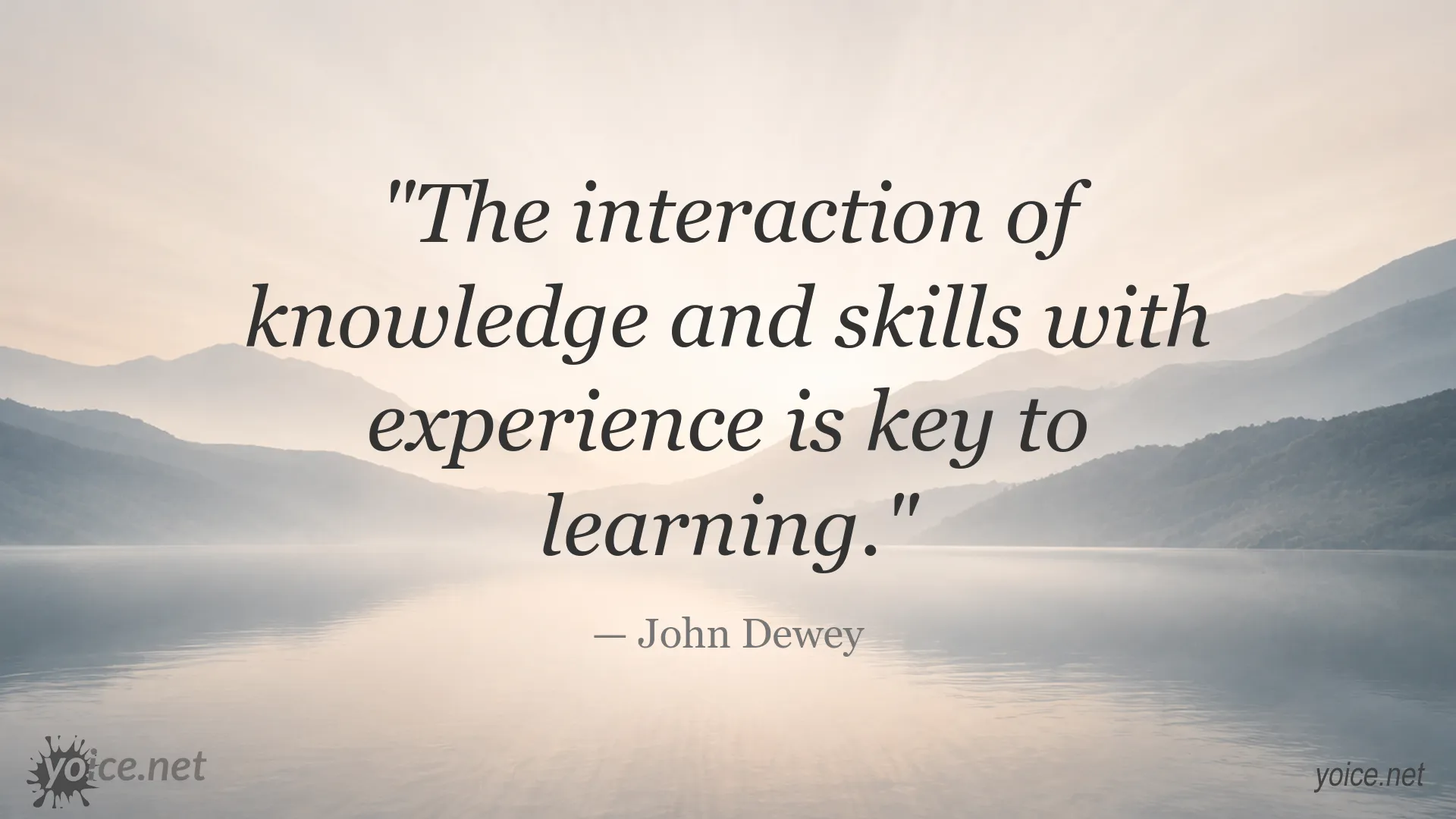 John Dewey quote image about the relationship between knowledge, skills, and experience in learning