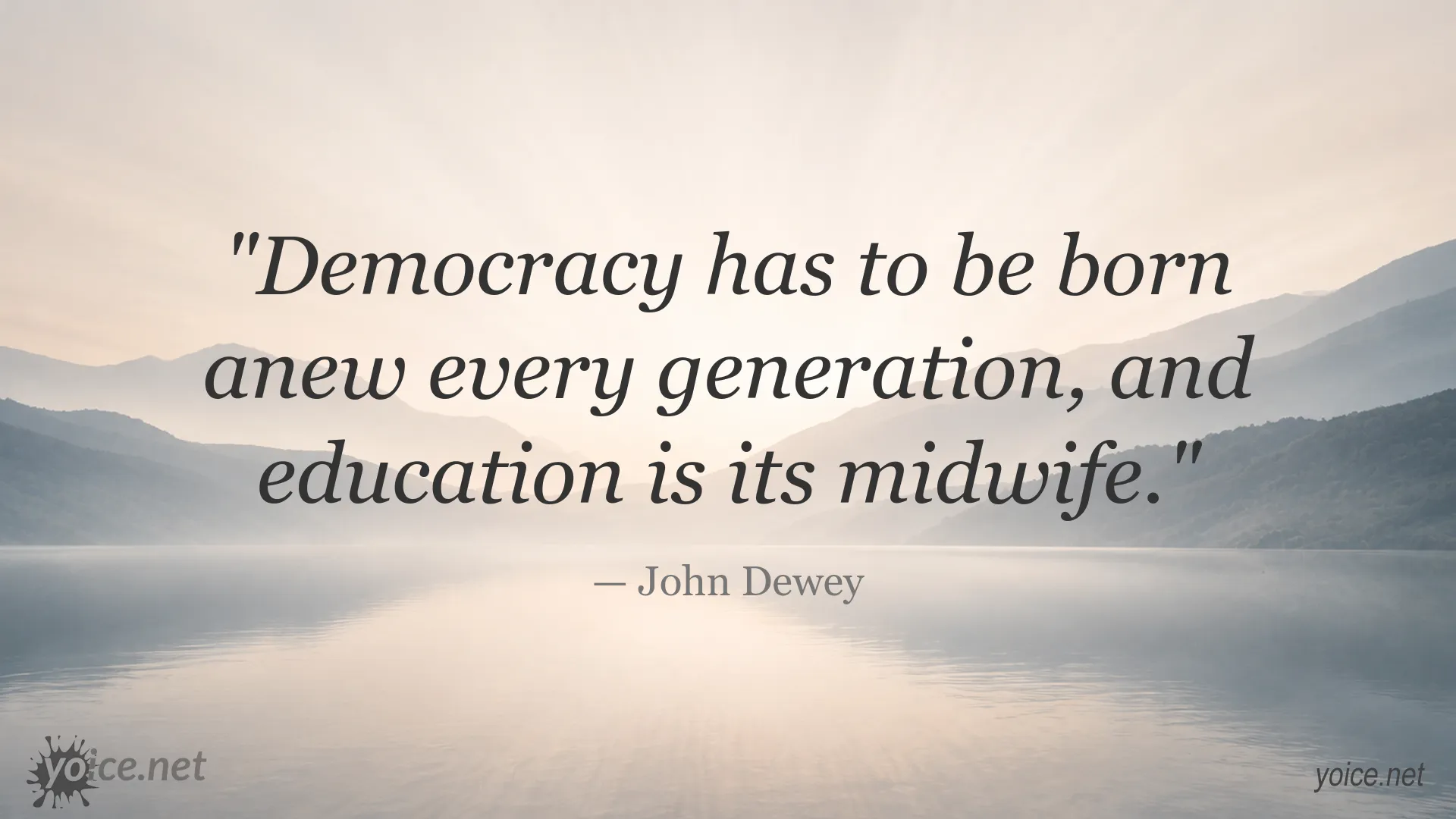 John Dewey quote image about democracy and education