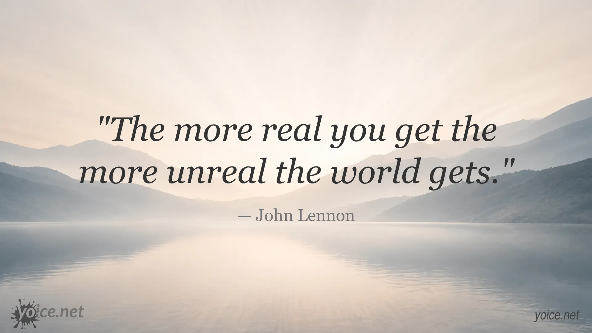 Inspirational quote by John Lennon about authenticity and perception