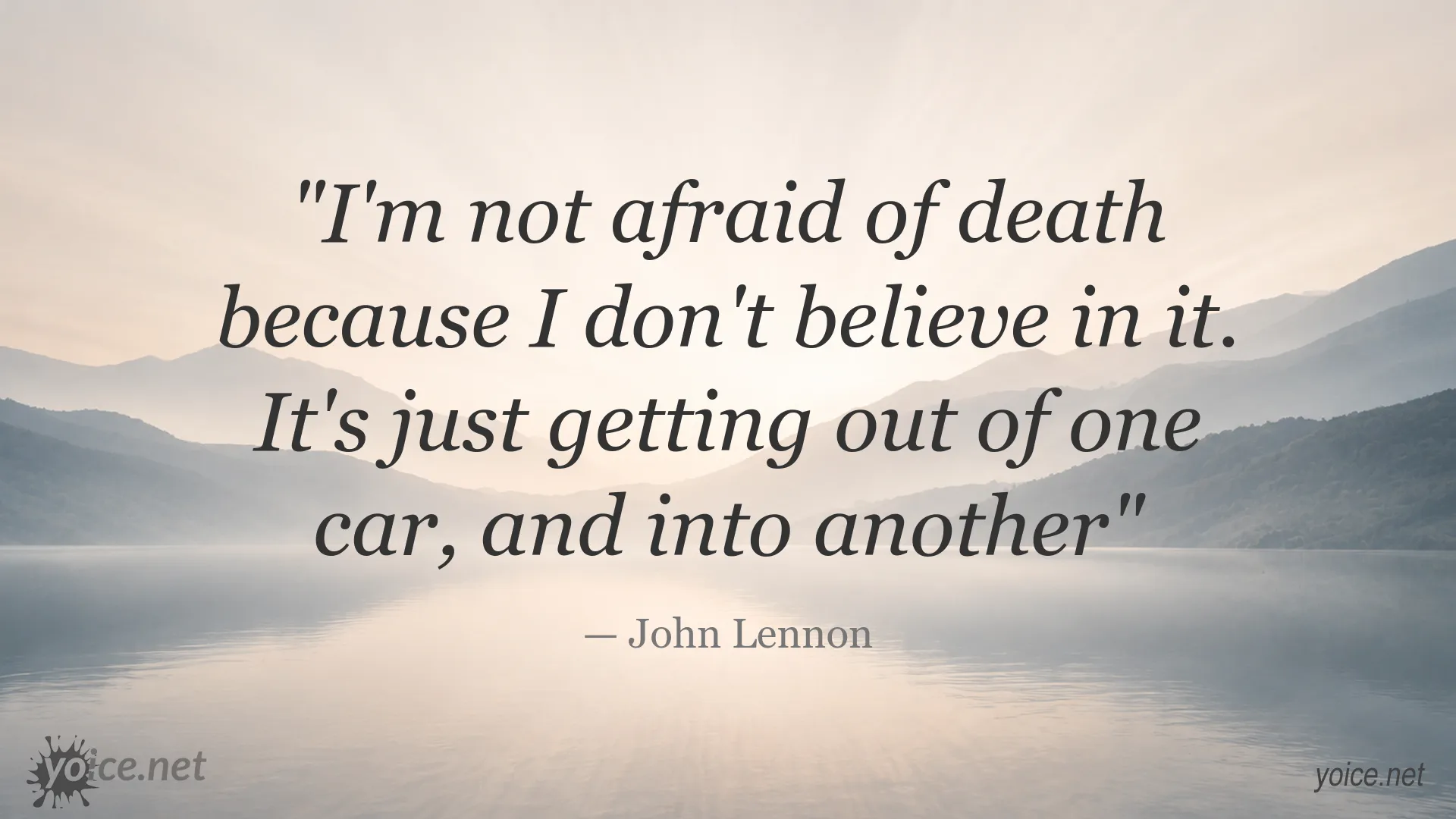 John Lennon quote about life and death
