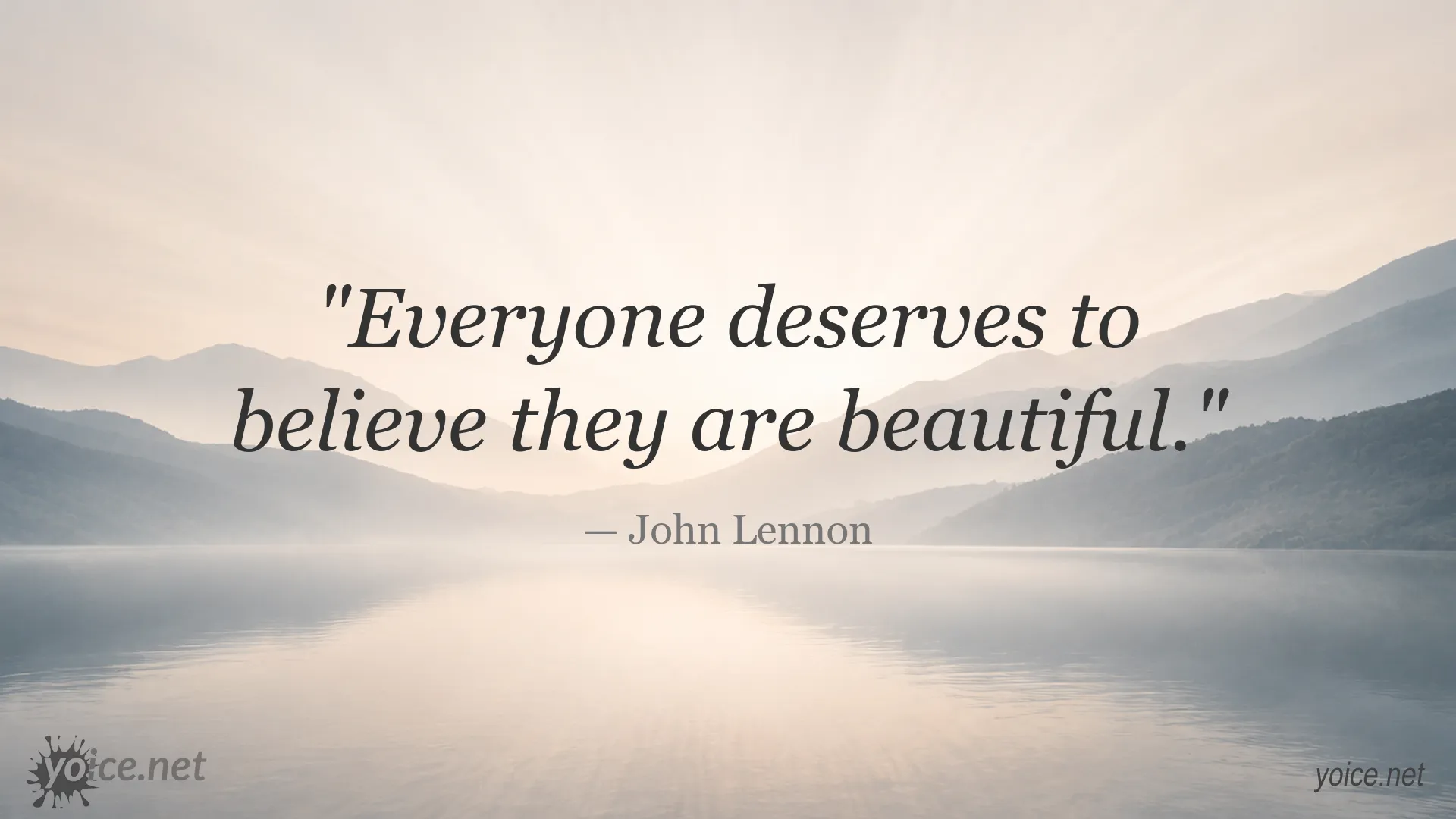 John Lennon quote about believing in your own beauty