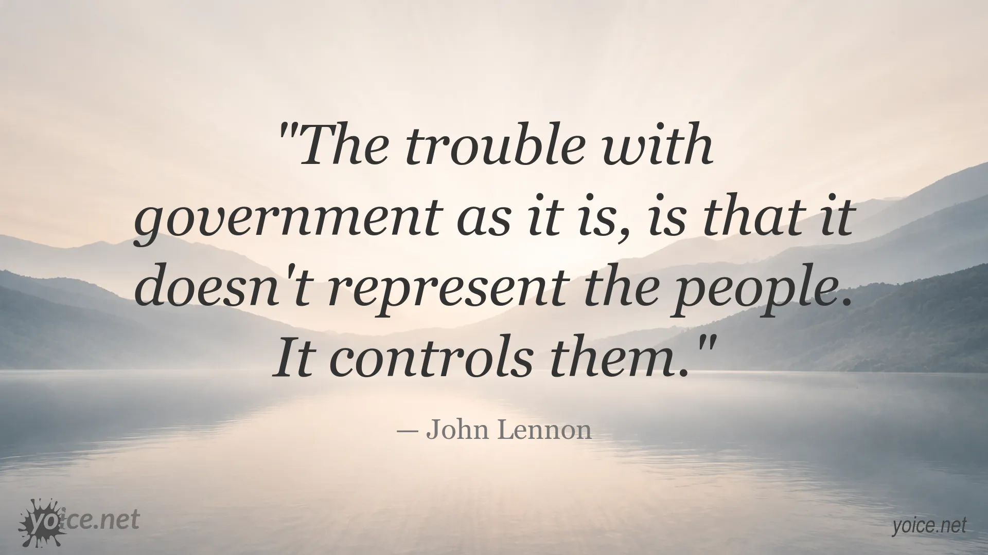 John Lennon quote about government and its relationship with the people