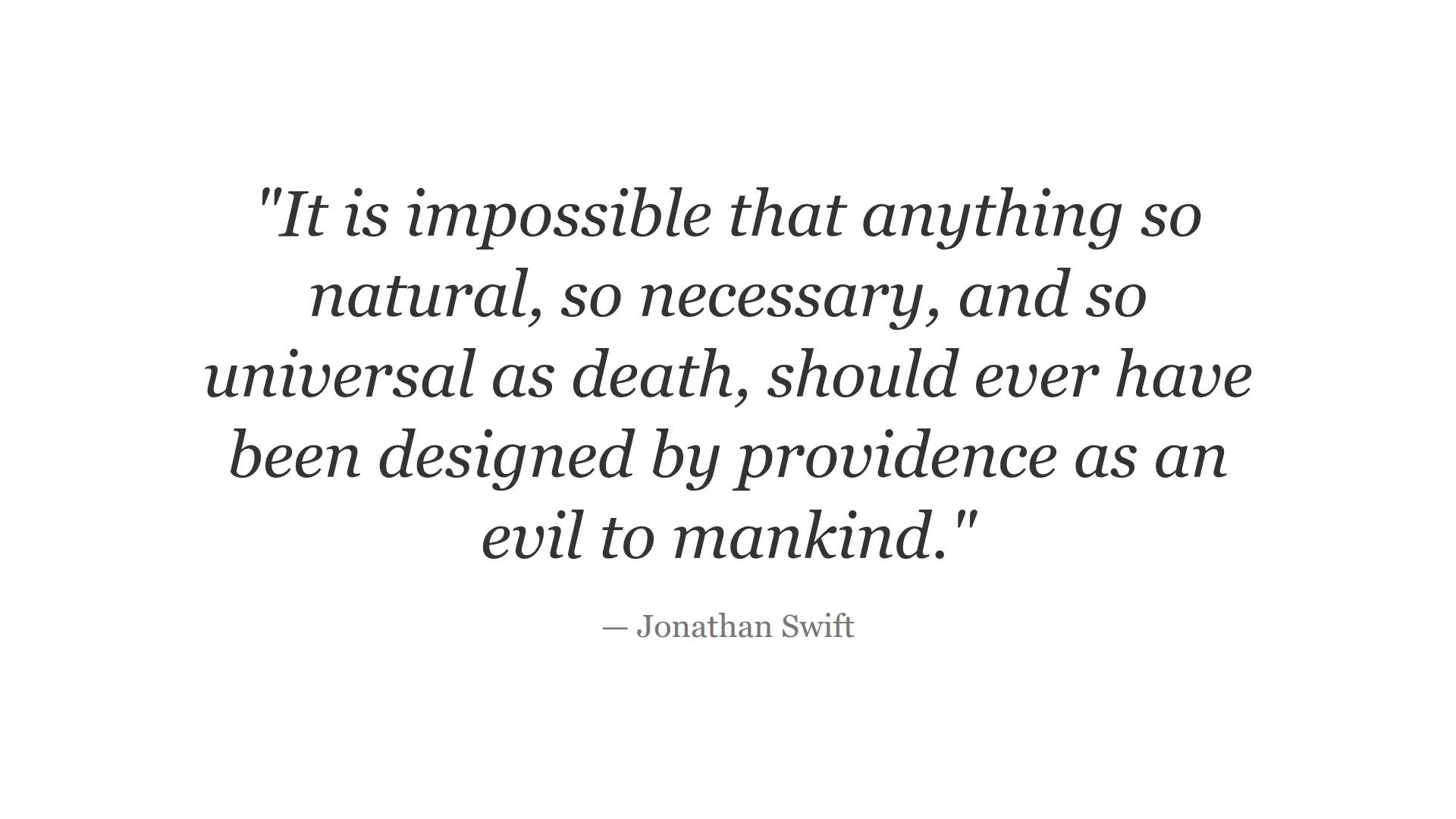 Quote image featuring Jonathan Swift's reflection on death and divine providence
