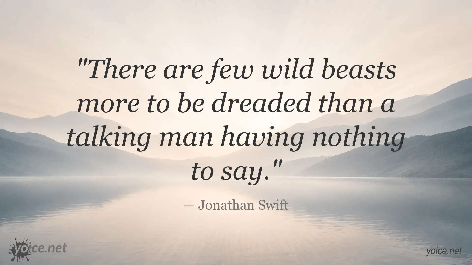 Jonathan Swift quote image about talking men and having nothing to say