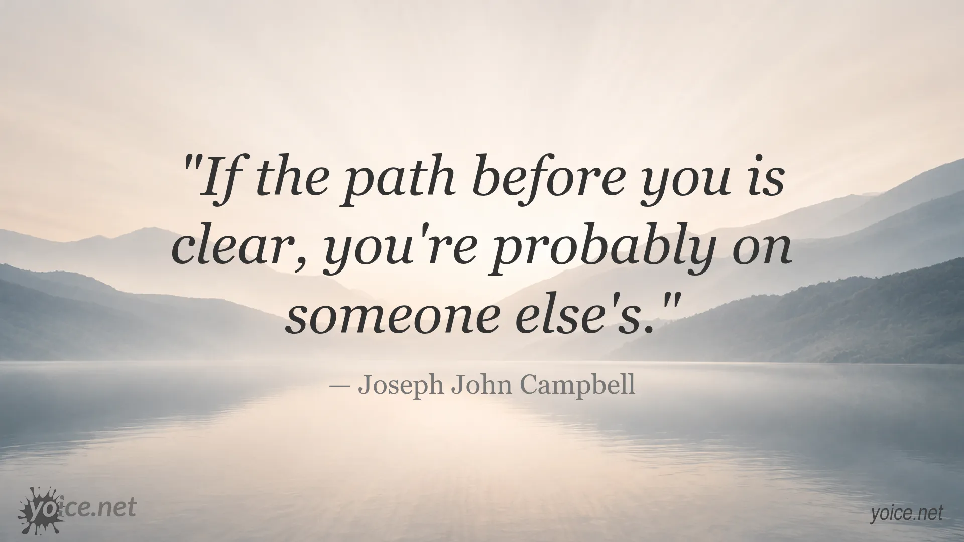 Inspirational quote by Joseph John Campbell about following your own path