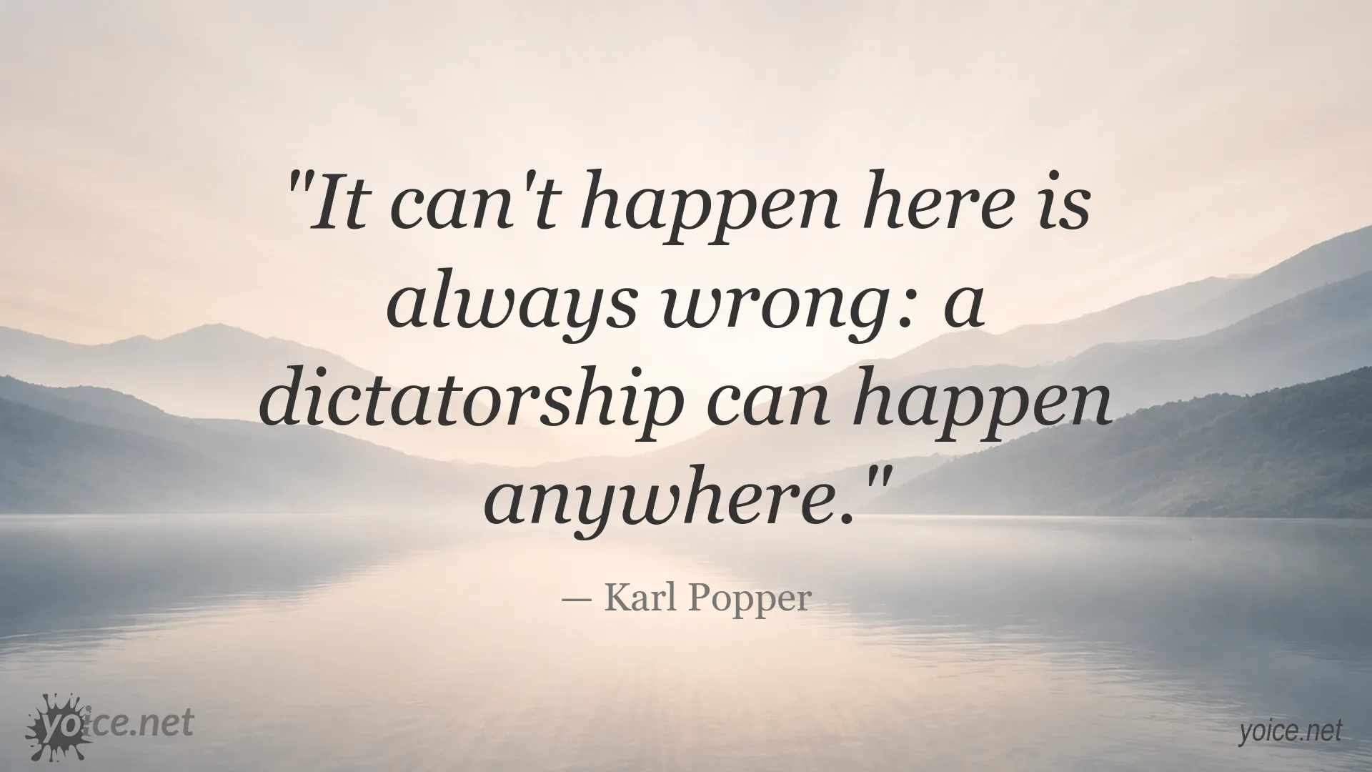 Karl Popper quote image about the possibility of dictatorship