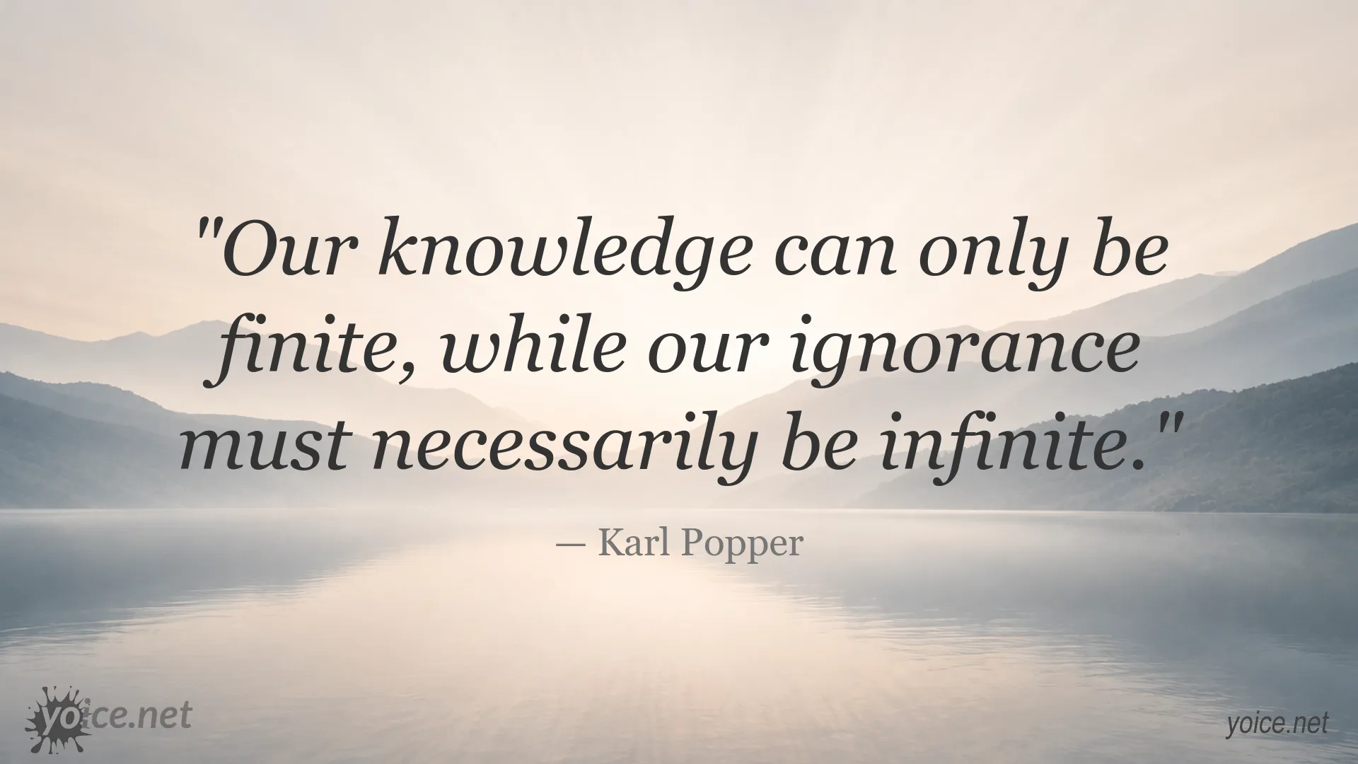 Inspirational quote image by Karl Popper