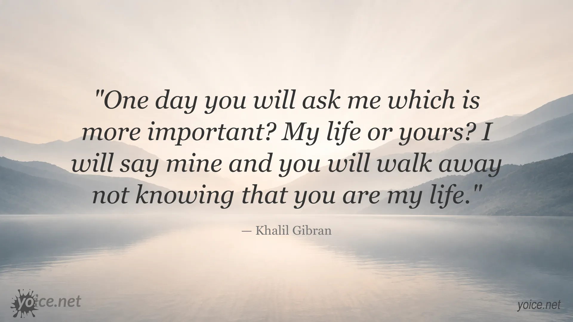 Philosophical life and relationship quote by Khalil Gibran
