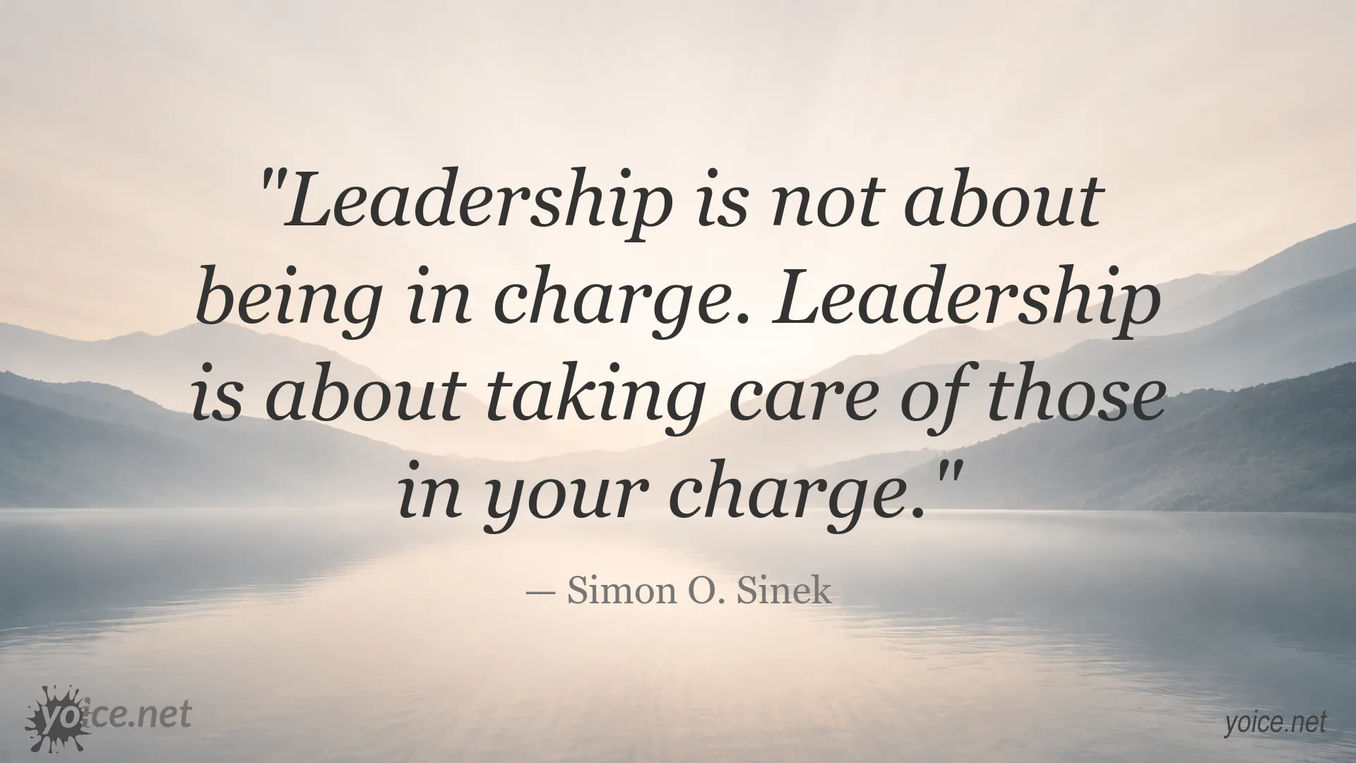 Leadership and care quote image by Simon O. Sinek