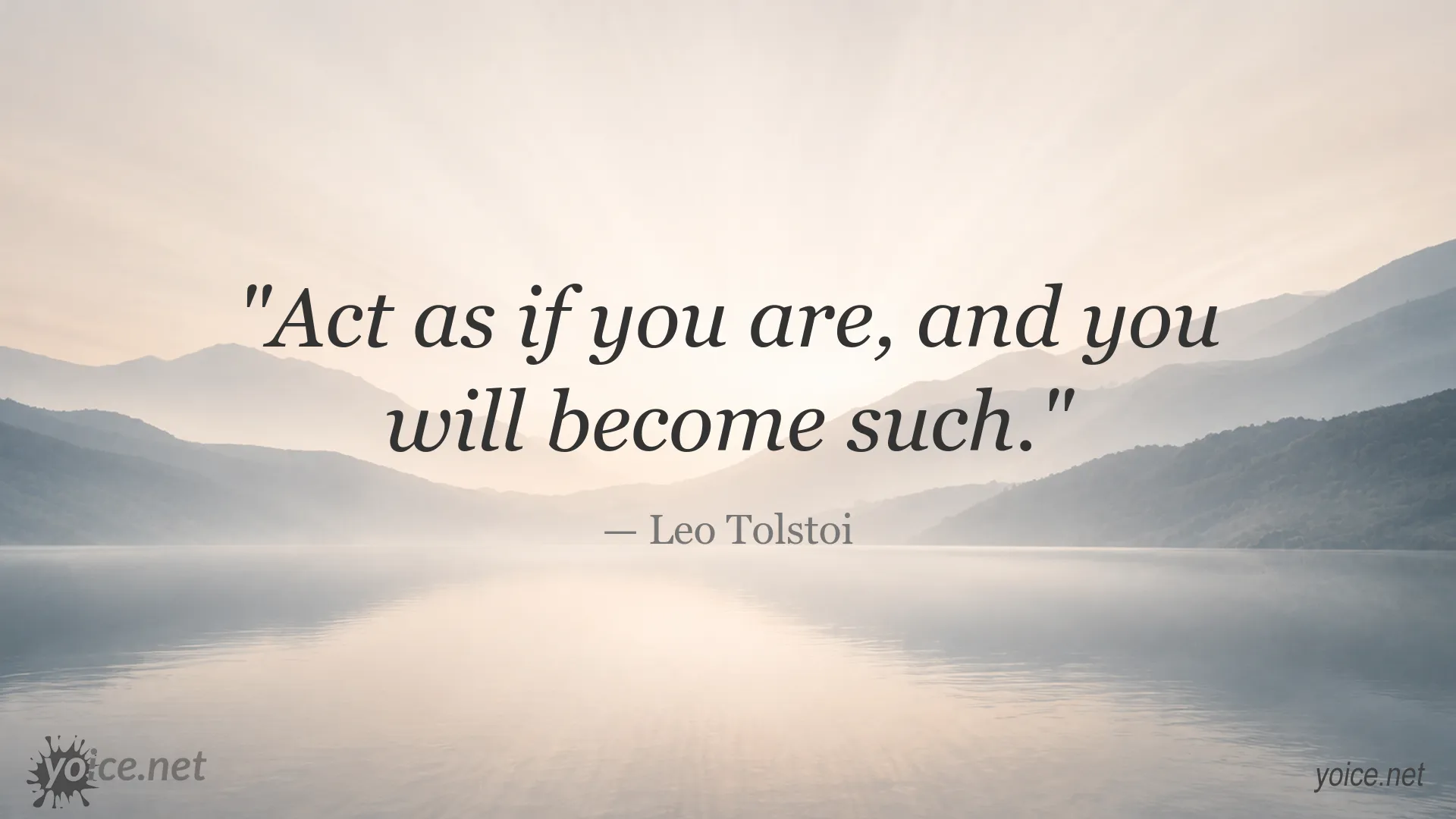 Inspirational quote image by Leo Tolstoi about personal transformation