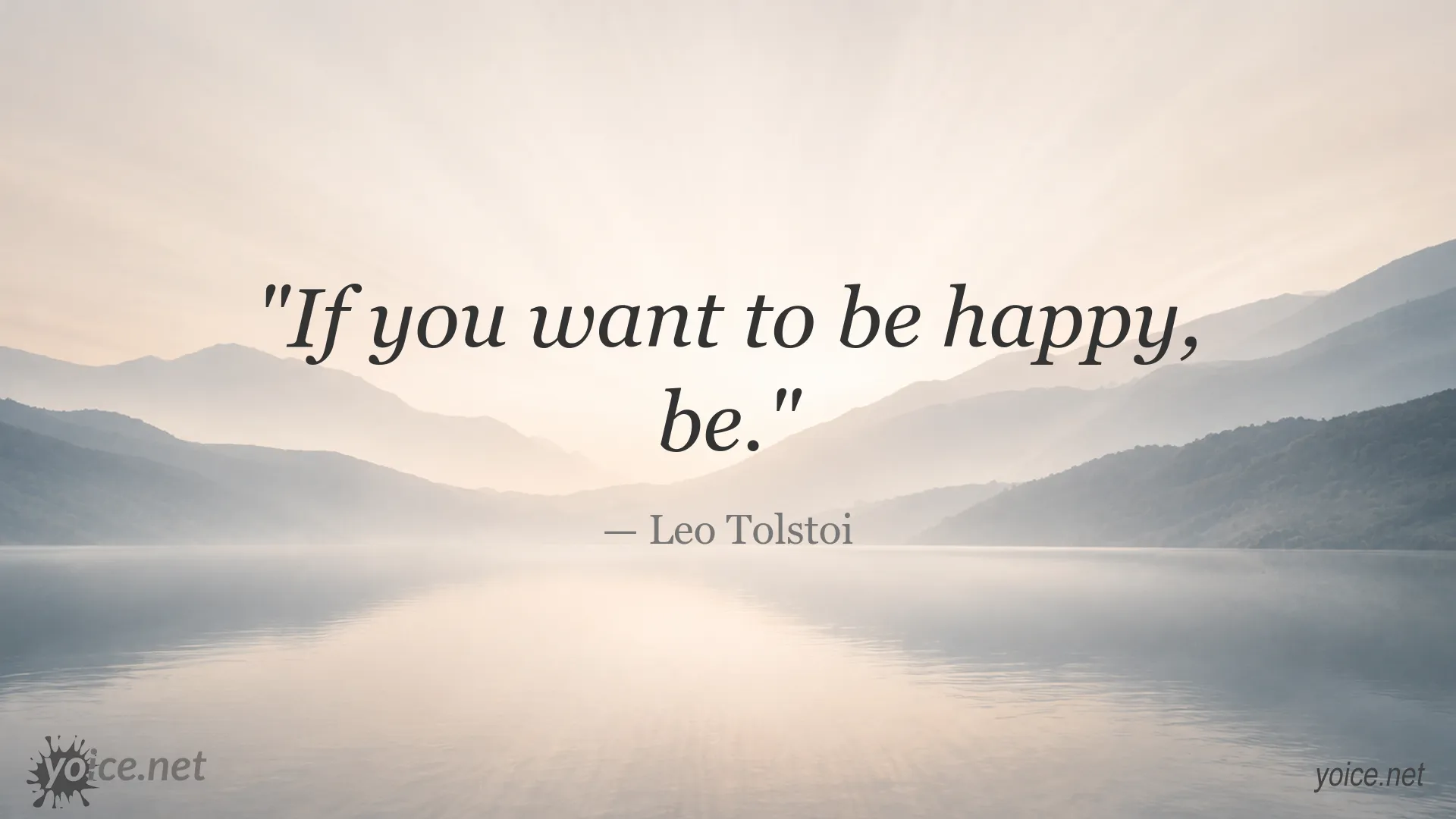 Inspirational quote image attributed to Leo Tolstoi