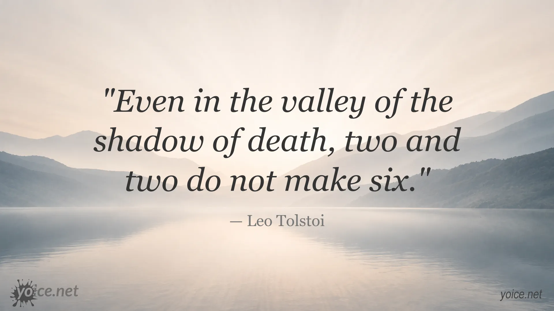Inspirational quote image attributed to Leo Tolstoi
