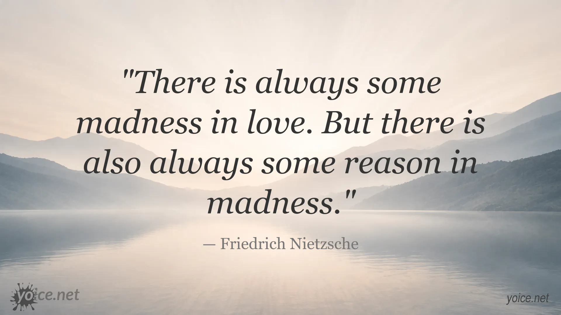 Friedrich Nietzsche quote about love and madness