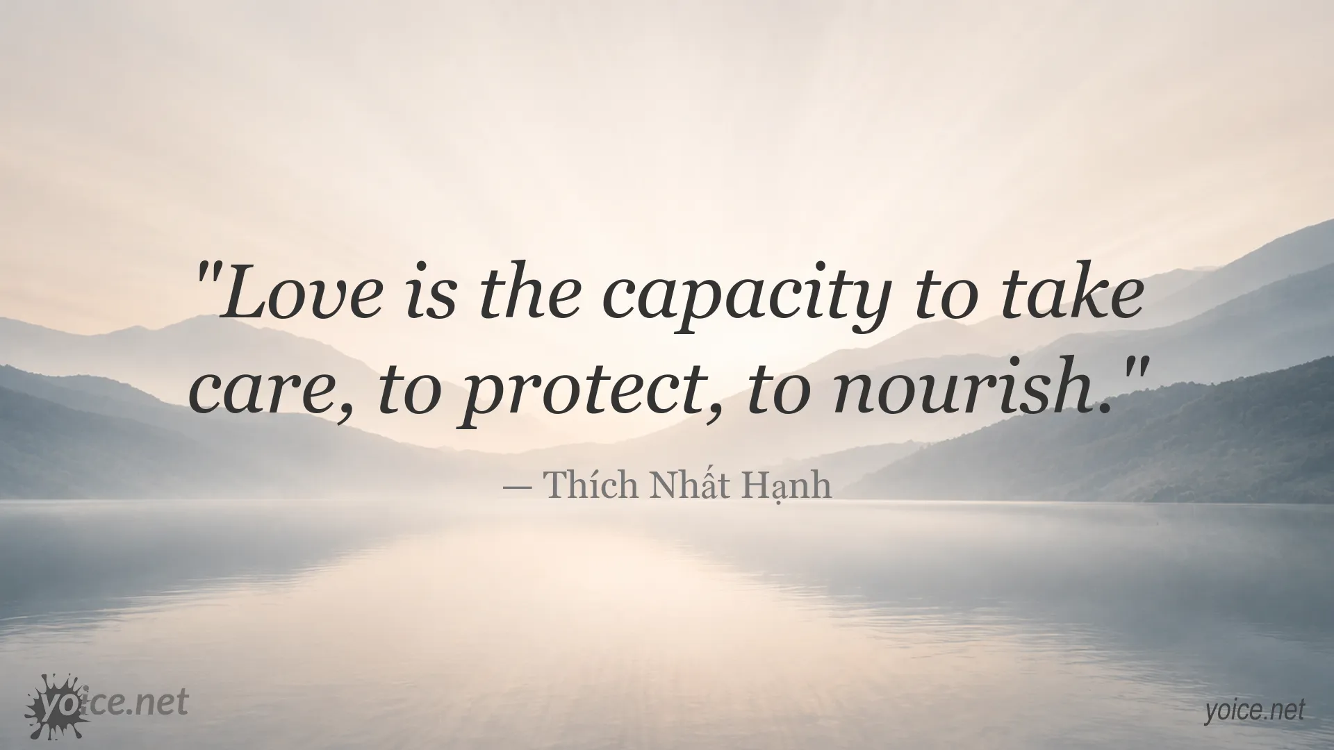 Inspirational love quote image by Thích Nhất Hạnh