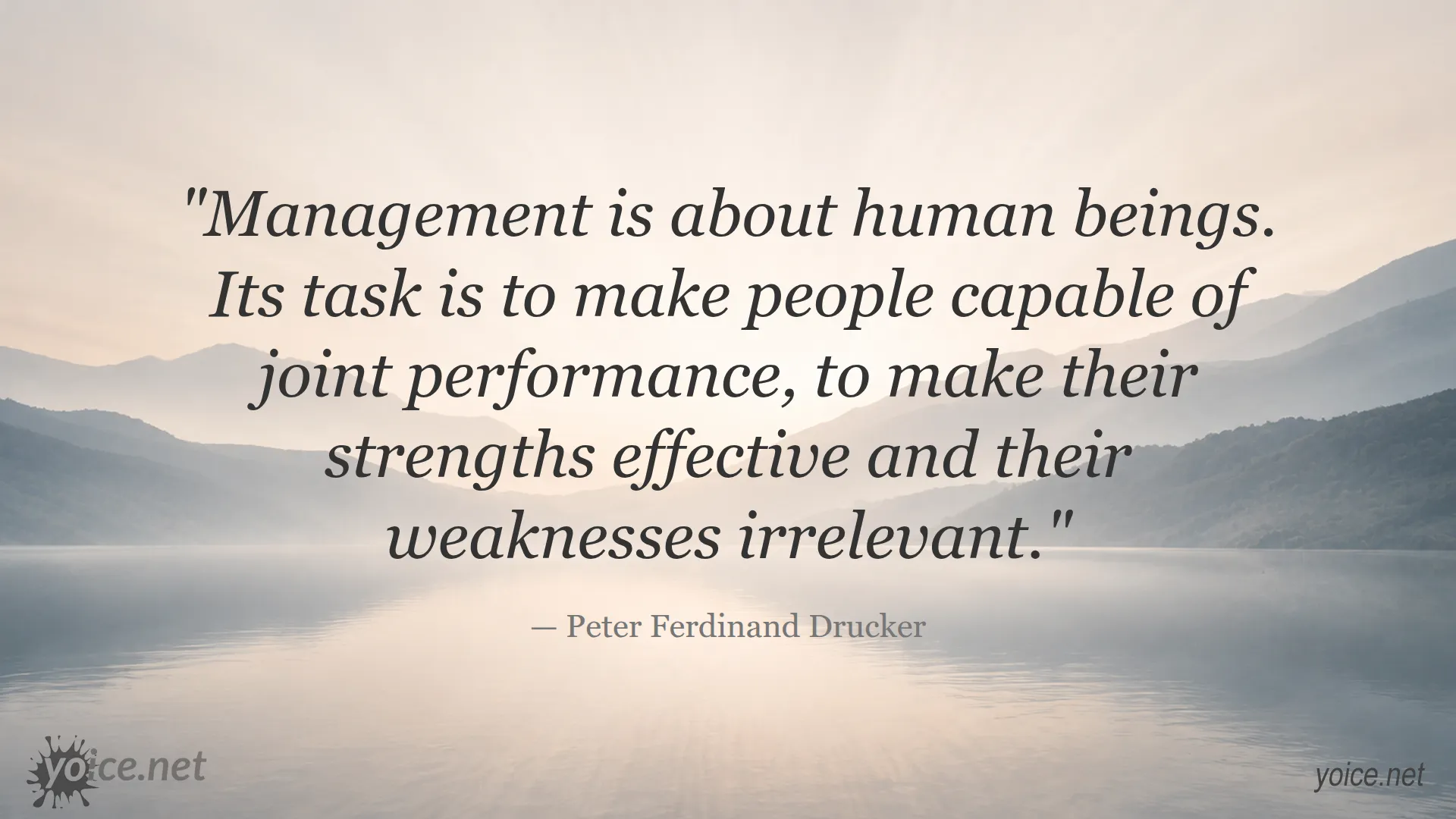 Quote about management by Peter Ferdinand Drucker focusing on making people capable of joint performance