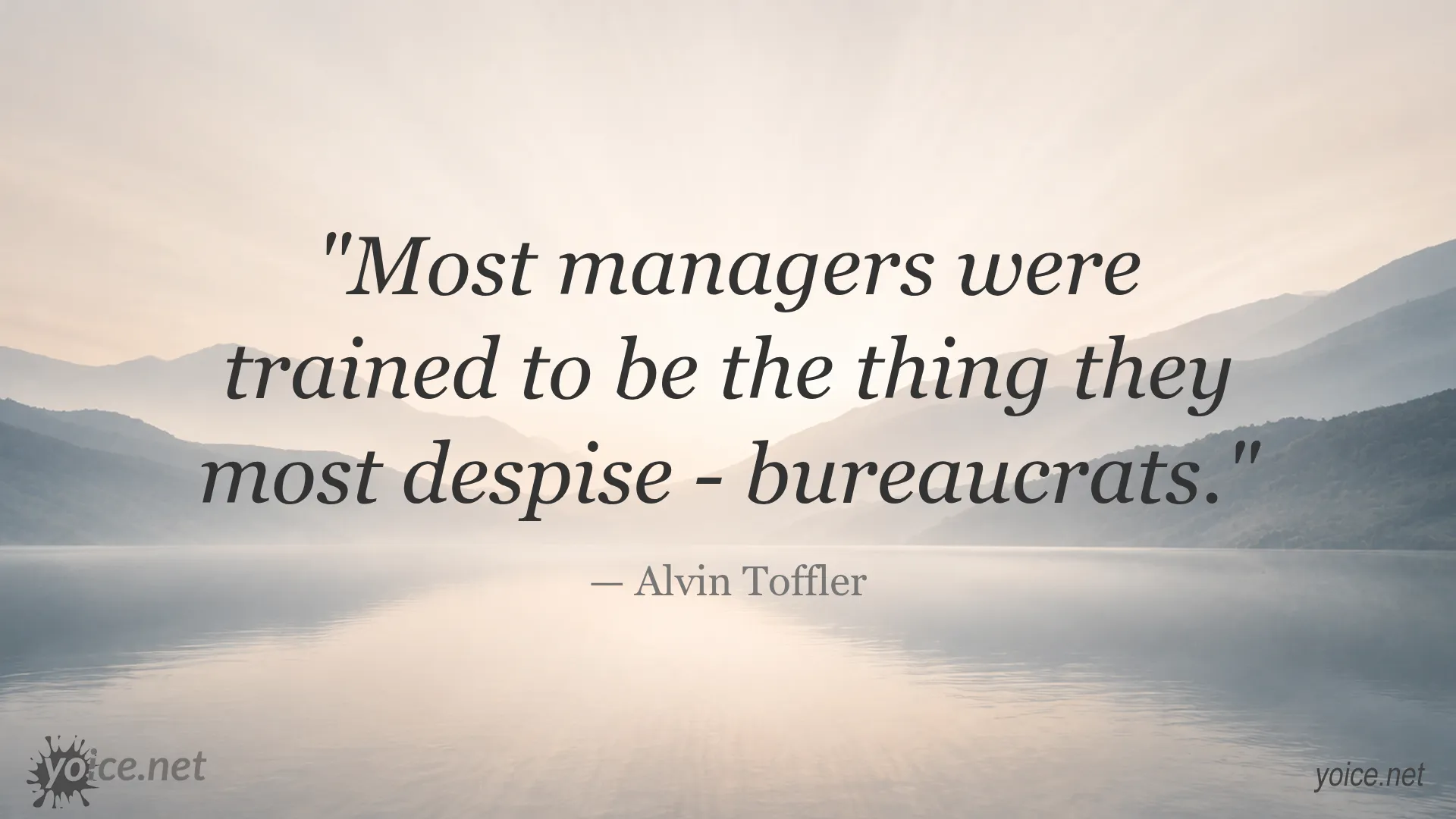 Quote on management and bureaucracy by Alvin Toffler