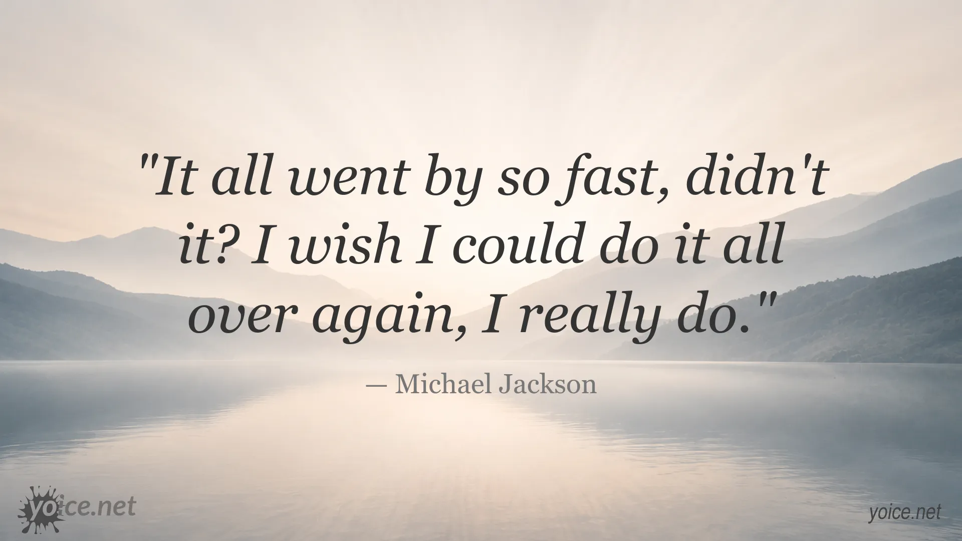 Inspirational Michael Jackson quote image about memories and wishing to relive the past