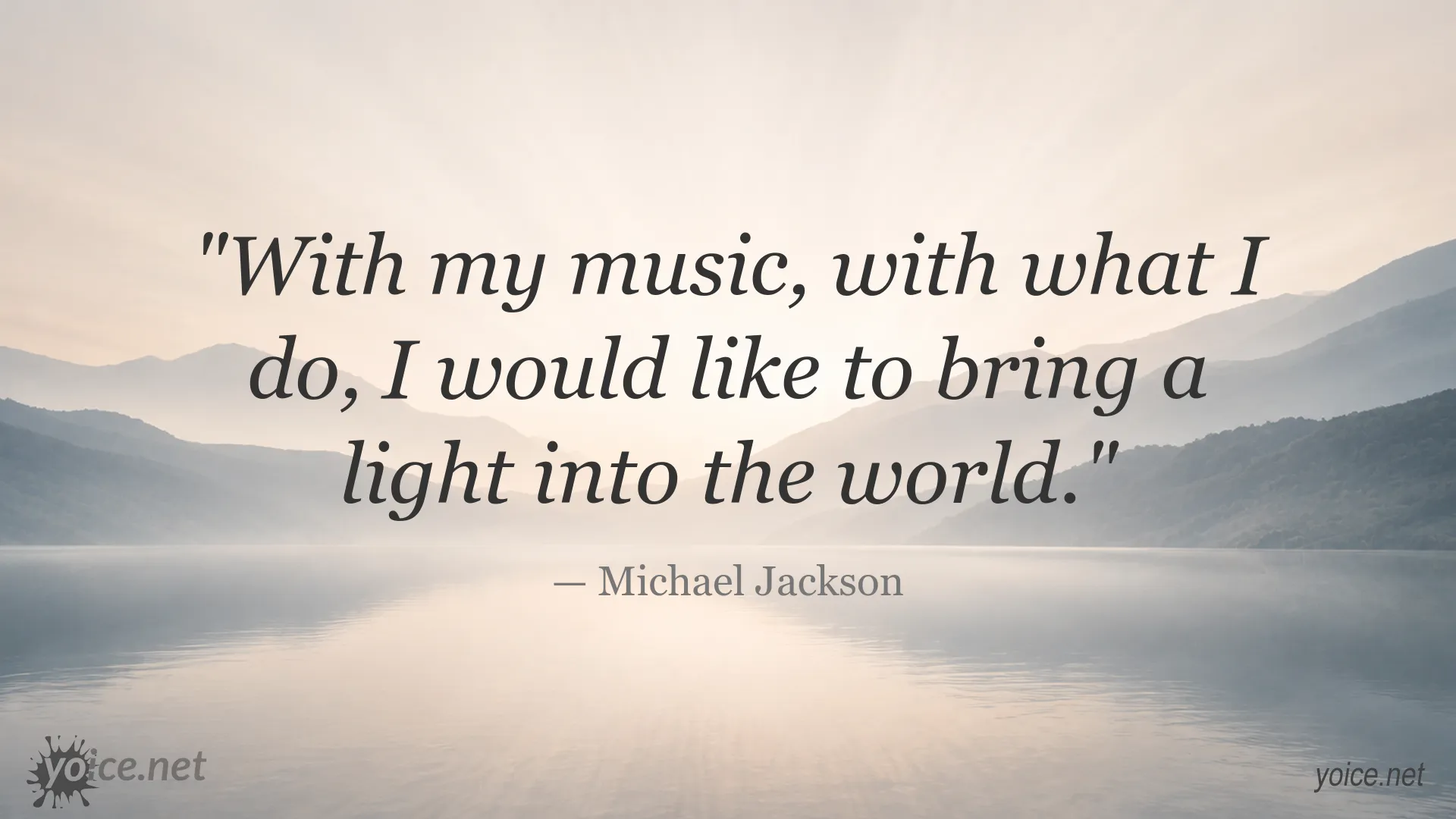 Inspirational quote image attributed to Michael Jackson