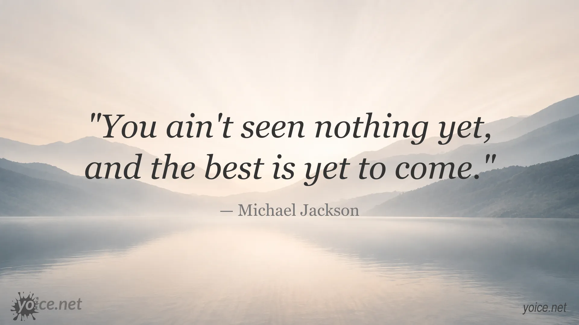 Inspirational quote image attributed to Michael Jackson