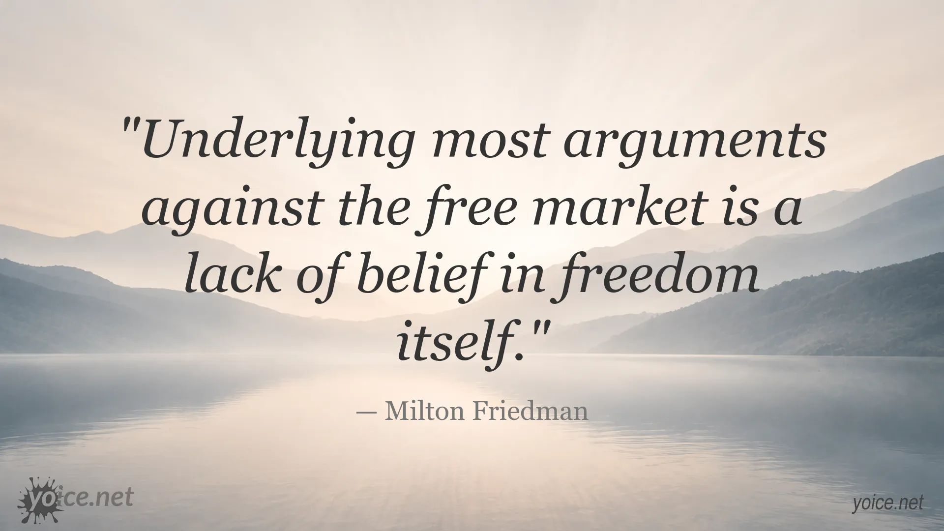 Milton Friedman quote image about the free market and freedom