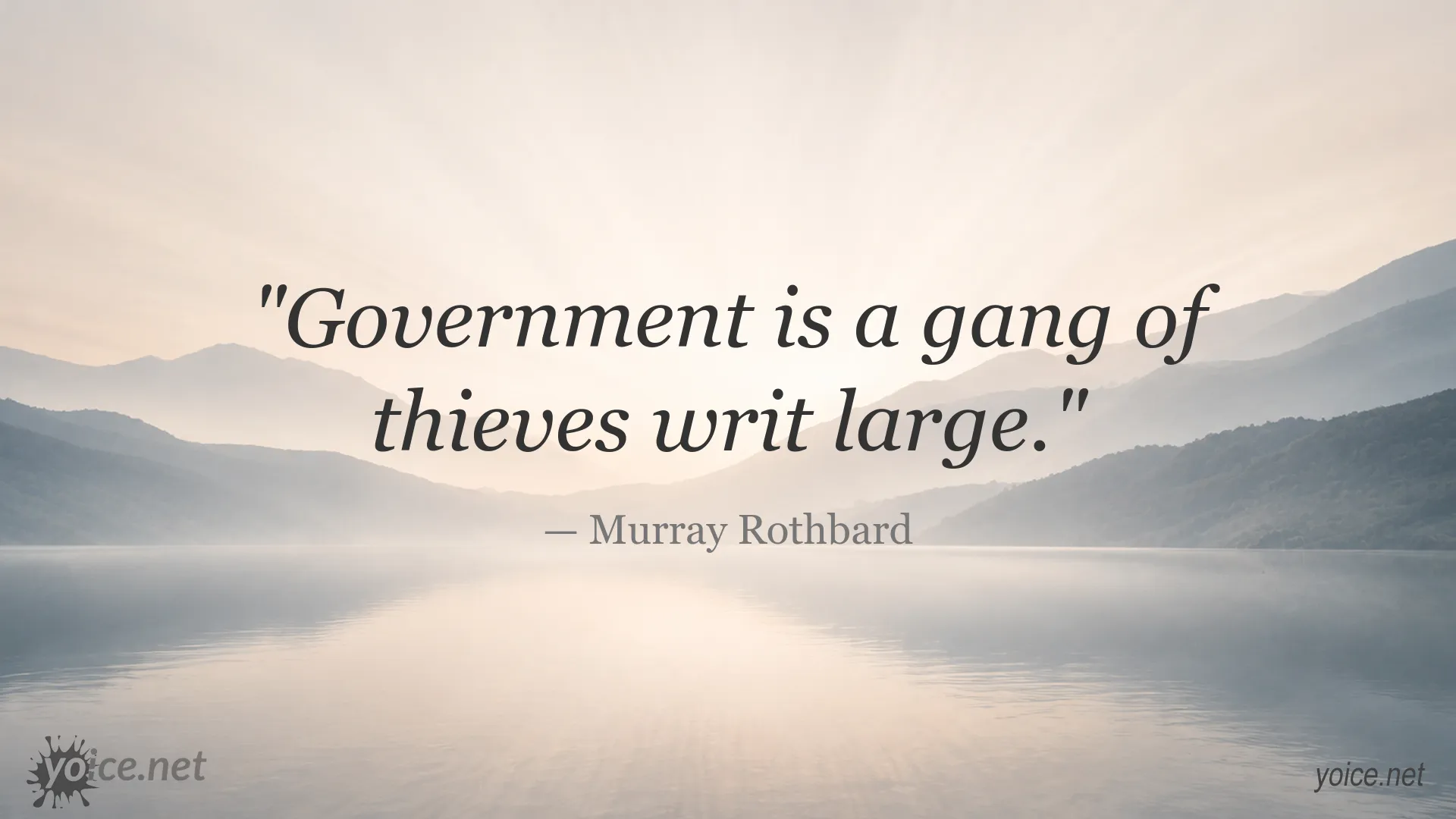 Quote image featuring Murray Rothbard