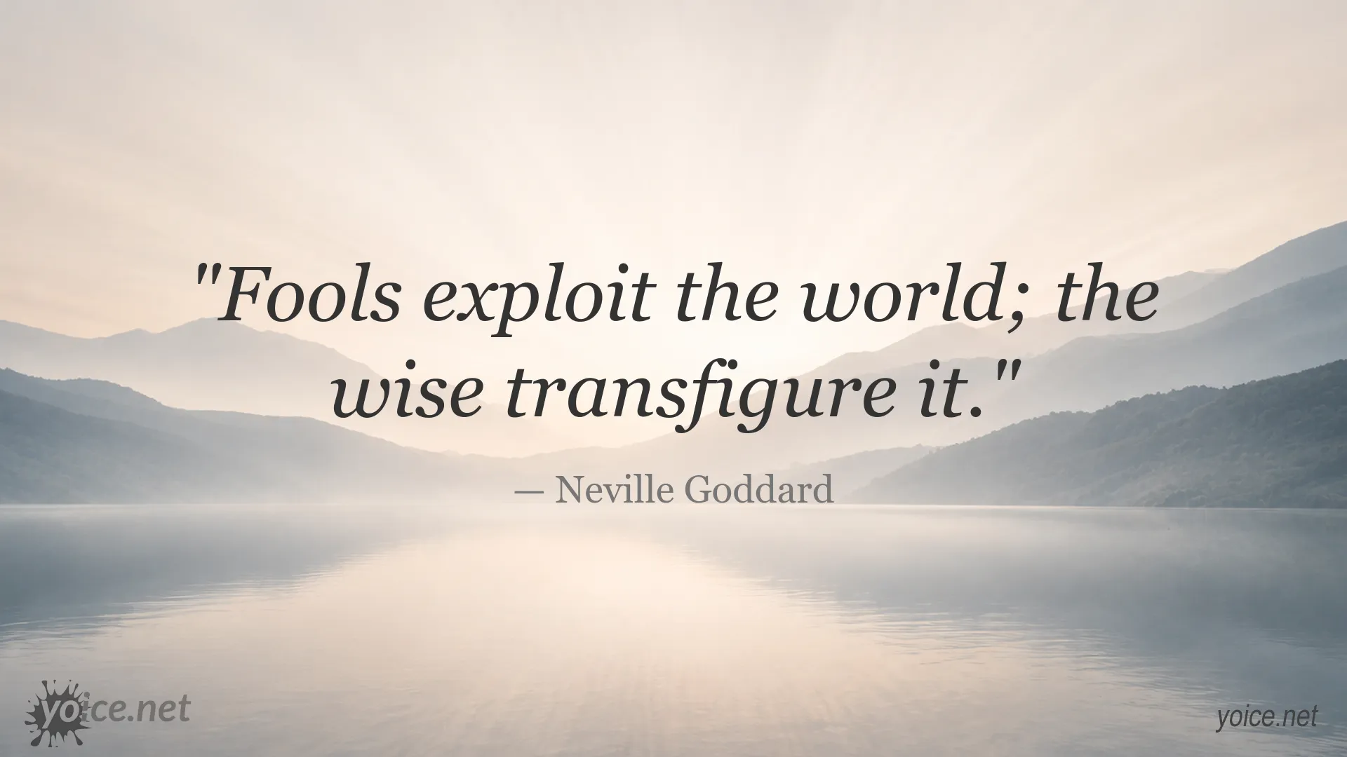 Inspirational quote image featuring Neville Goddard