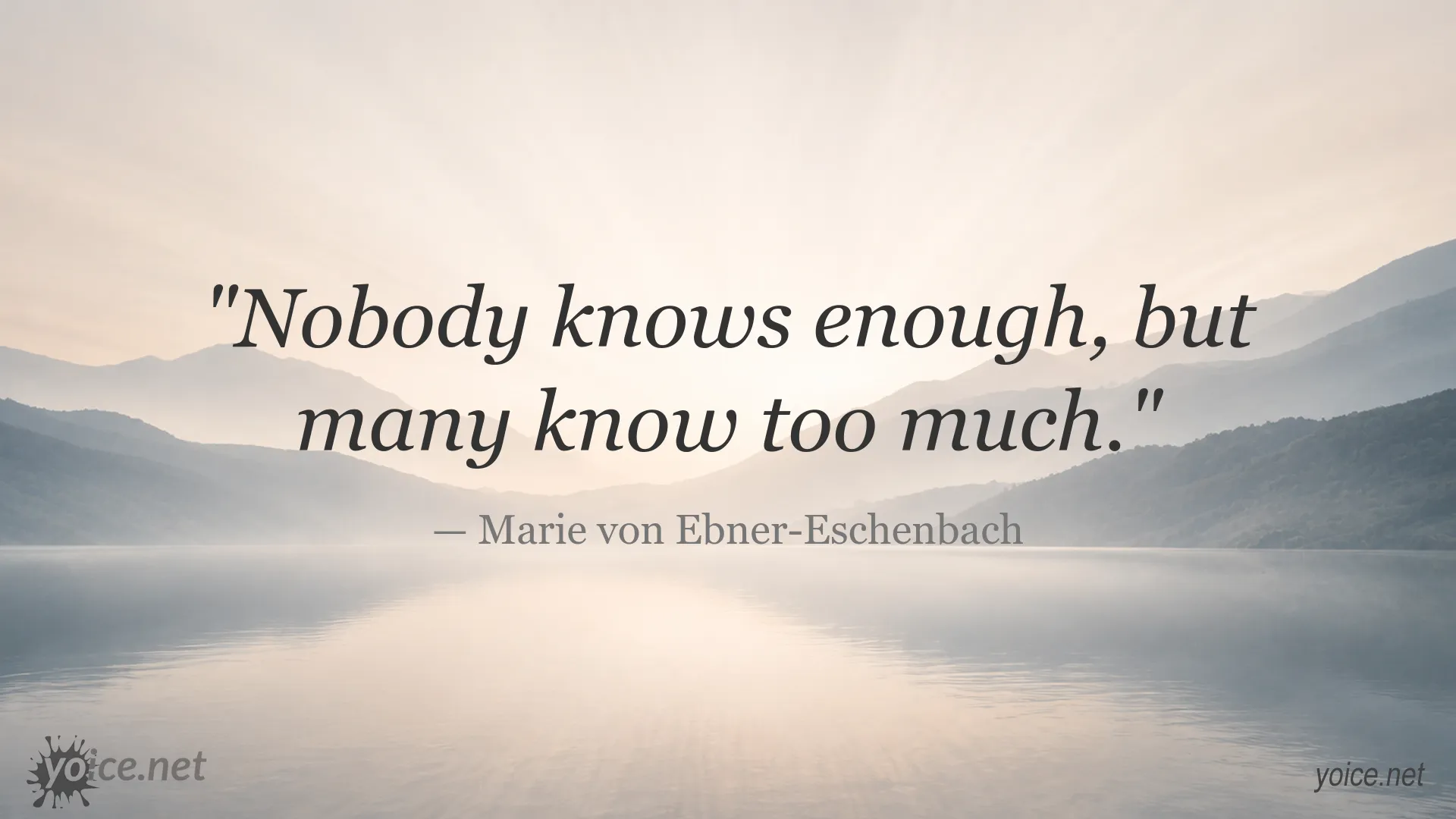 Inspirational quote image attributed to Marie von Ebner-Eschenbach