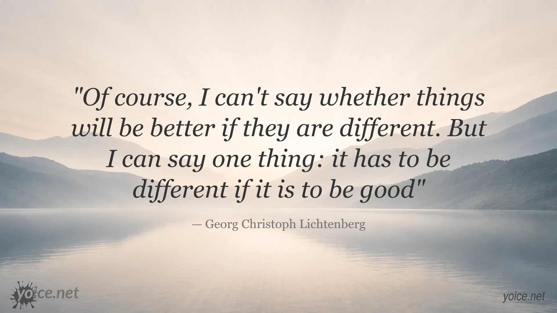 Quote about change and improvement by Georg Christoph Lichtenberg
