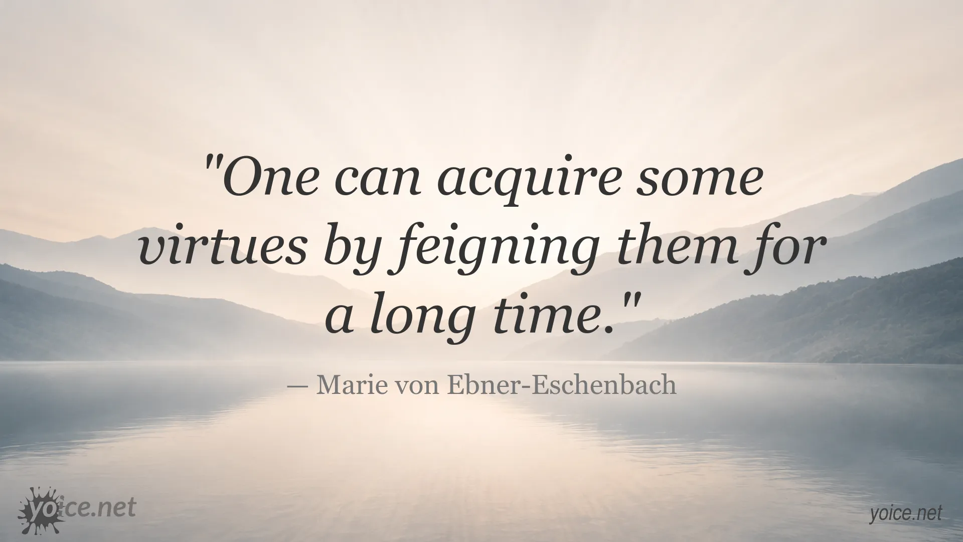 Inspirational quote image attributed to Marie von Ebner-Eschenbach