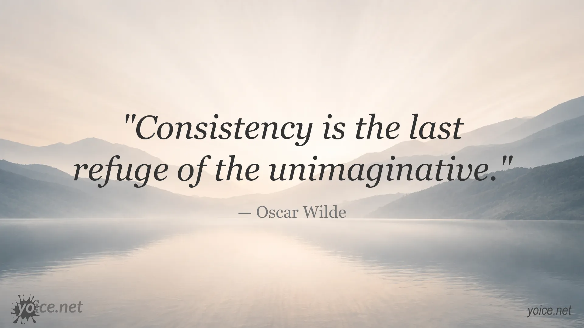 Oscar Wilde quote image about consistency and imagination