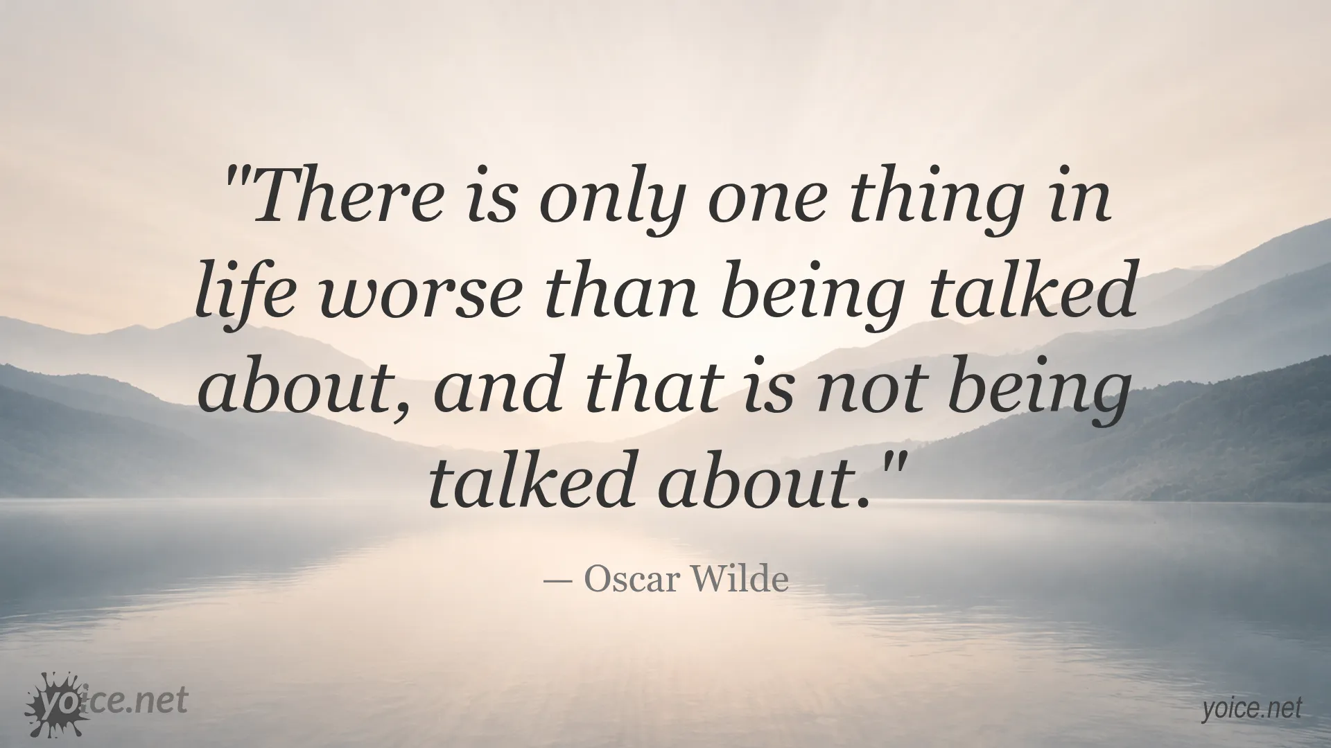Oscar Wilde quote image about attention and society