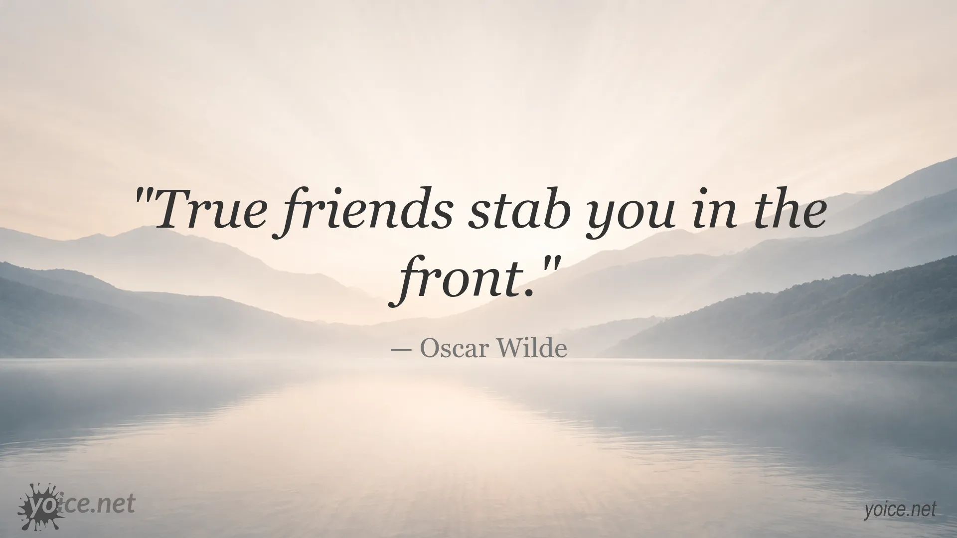 Oscar Wilde quote image about true friendship, honesty, and directness