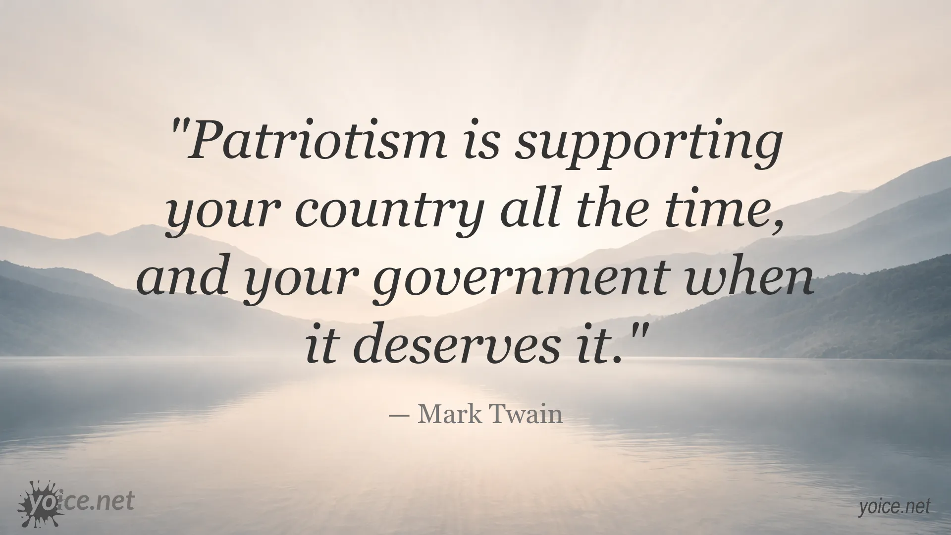 Mark Twain quote about patriotism and government