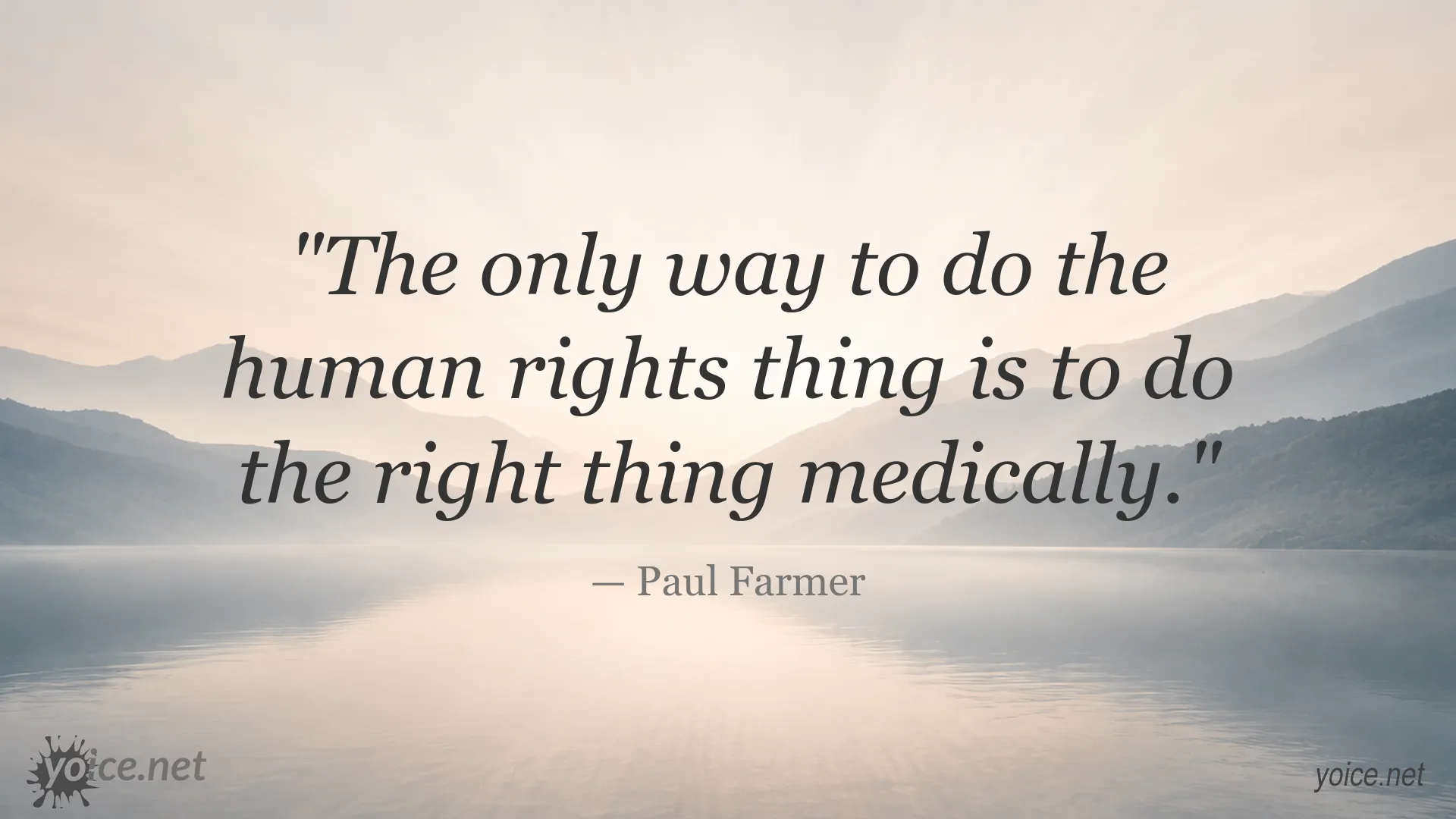 Paul Farmer quote about human rights and medicine