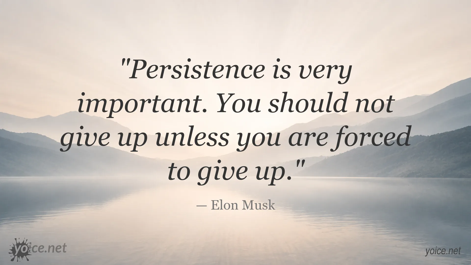 Inspirational persistence quote attributed to Elon Musk